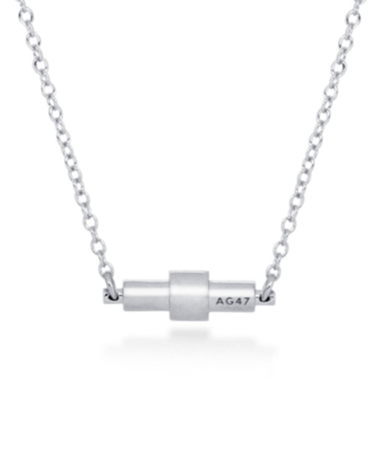 에이지47(AG47) [silver925] stick necklace 01 circle silver
