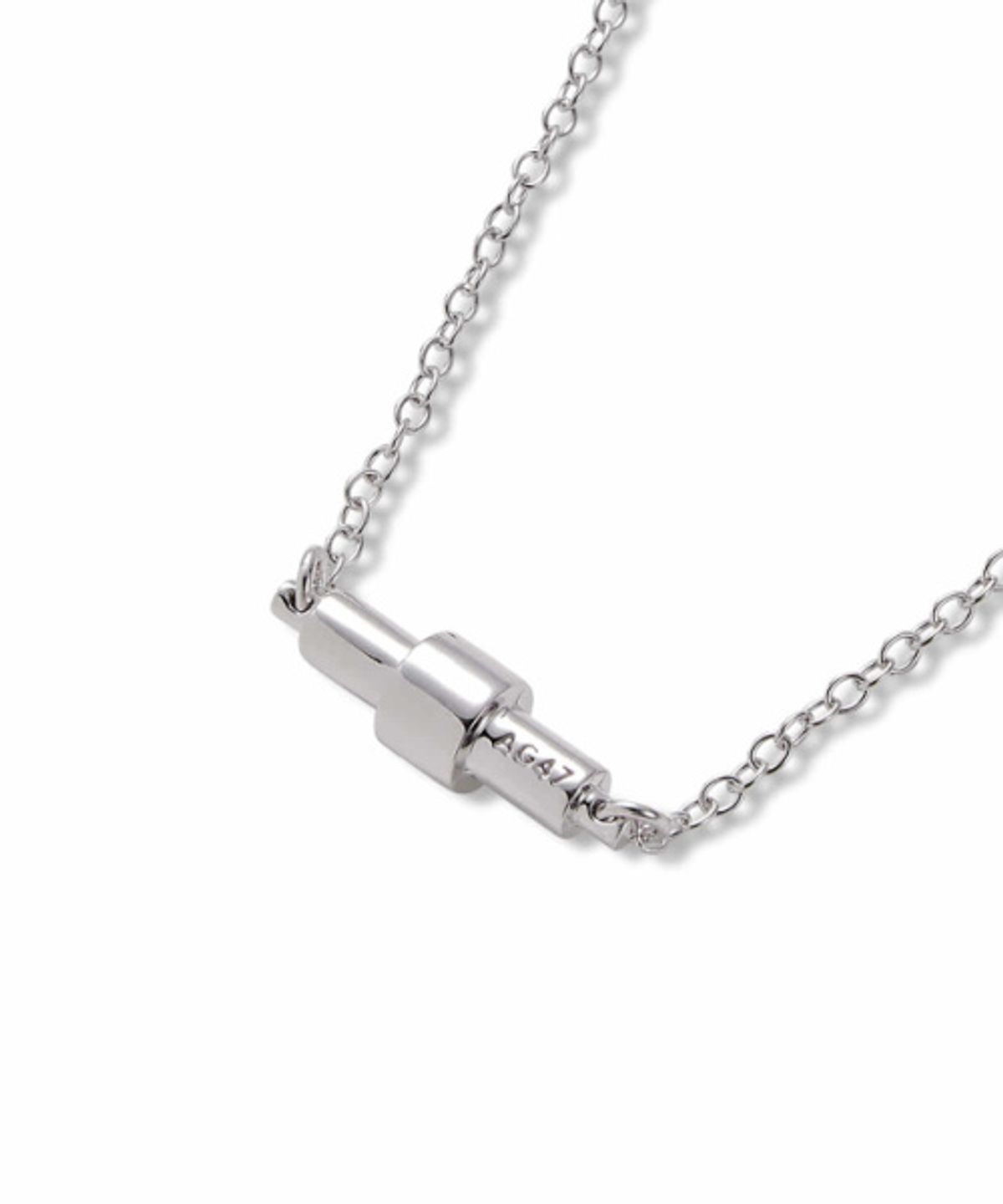 에이지47(AG47) [silver925] stick necklace 01 circle silver