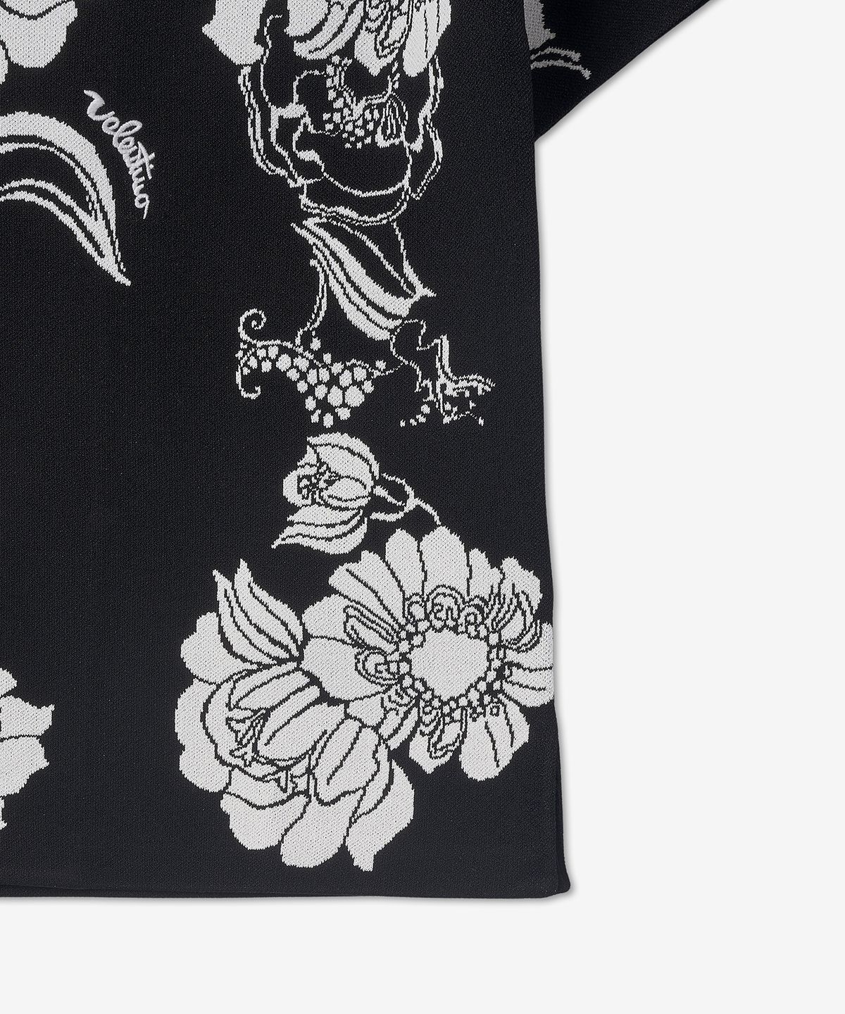 발렌티노(VALENTINO) 비스코스 폴로 셔츠 - 블랙:아이보리 / XV0KP01I8GT7M1