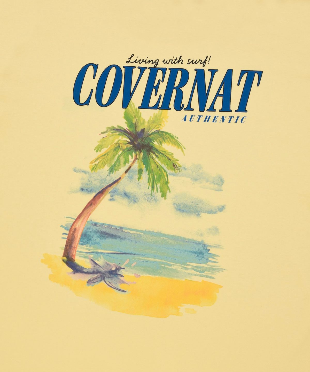 커버낫(COVERNAT) 비치 하와이안 티셔츠 옐로우