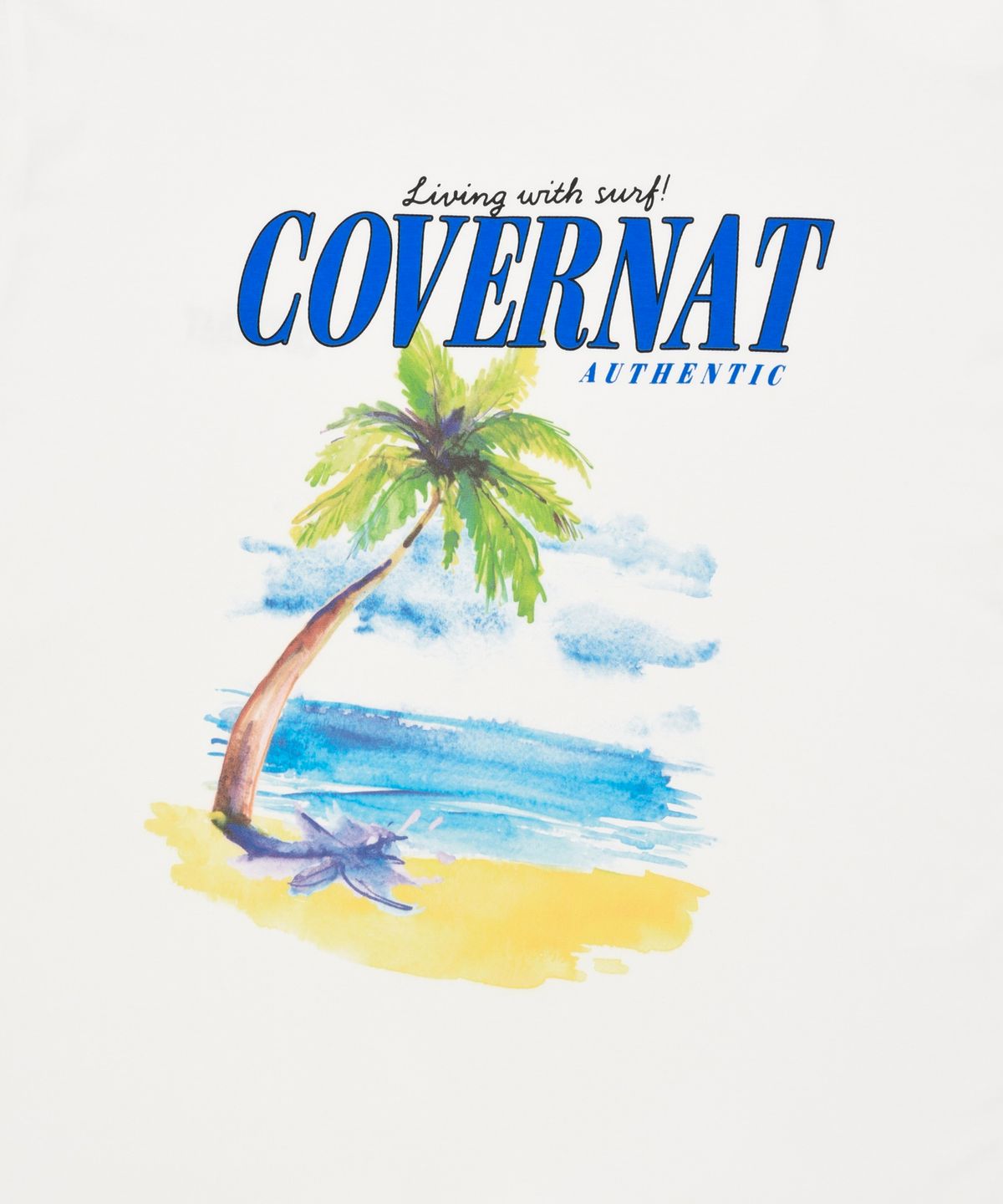 커버낫(COVERNAT) 비치 하와이안 티셔츠 화이트