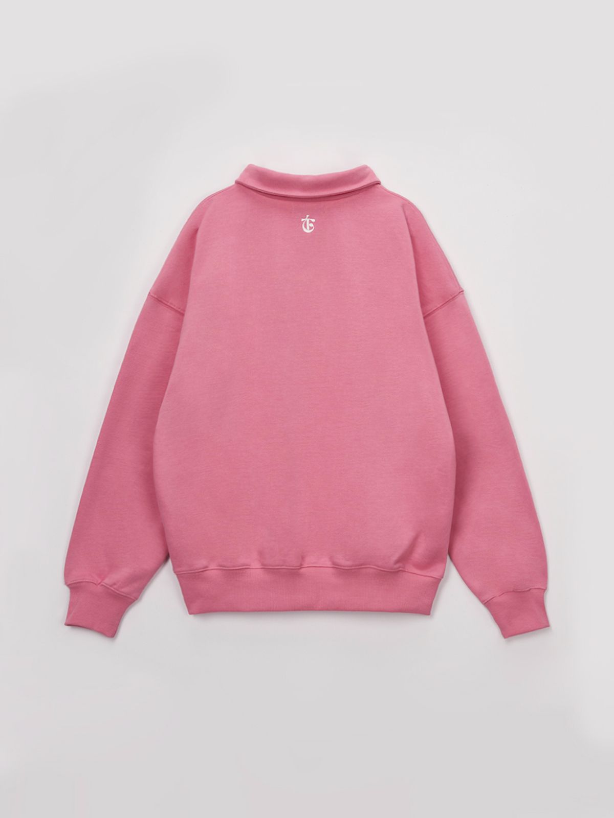 셀리테일즈(CELITAILS) EMBROIDERY HALF ZIP-UP SWEATSHIRT_PINK