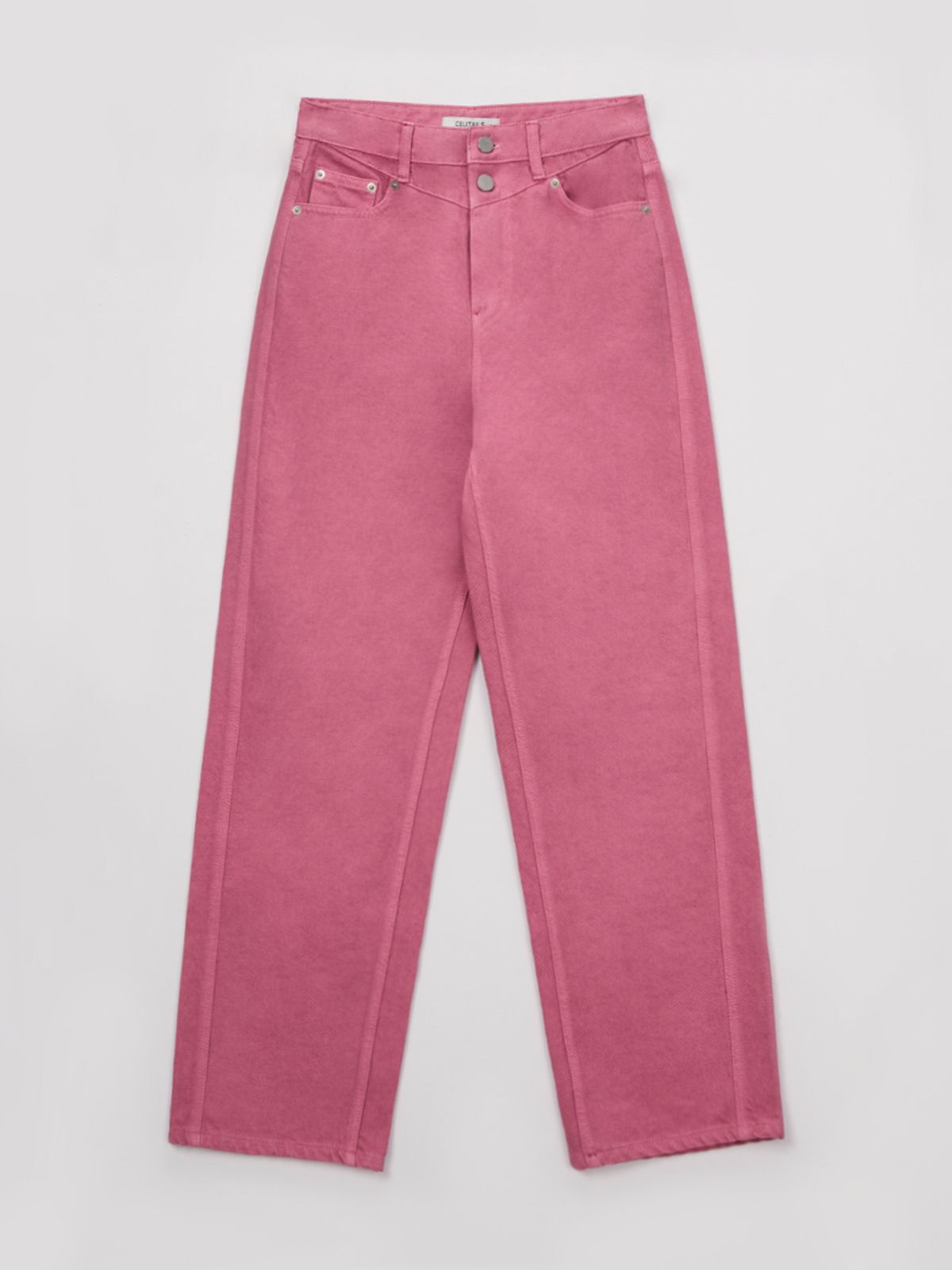 셀리테일즈(CELITAILS) DYEING STRAIGHT DENIM PANTS_PINK