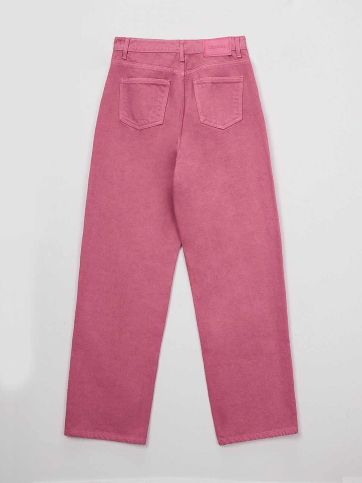 셀리테일즈(CELITAILS) DYEING STRAIGHT DENIM PANTS_PINK