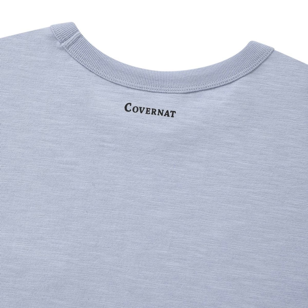 커버낫(COVERNAT) 웨일 로고 슬럽 티셔츠 스카이 블루