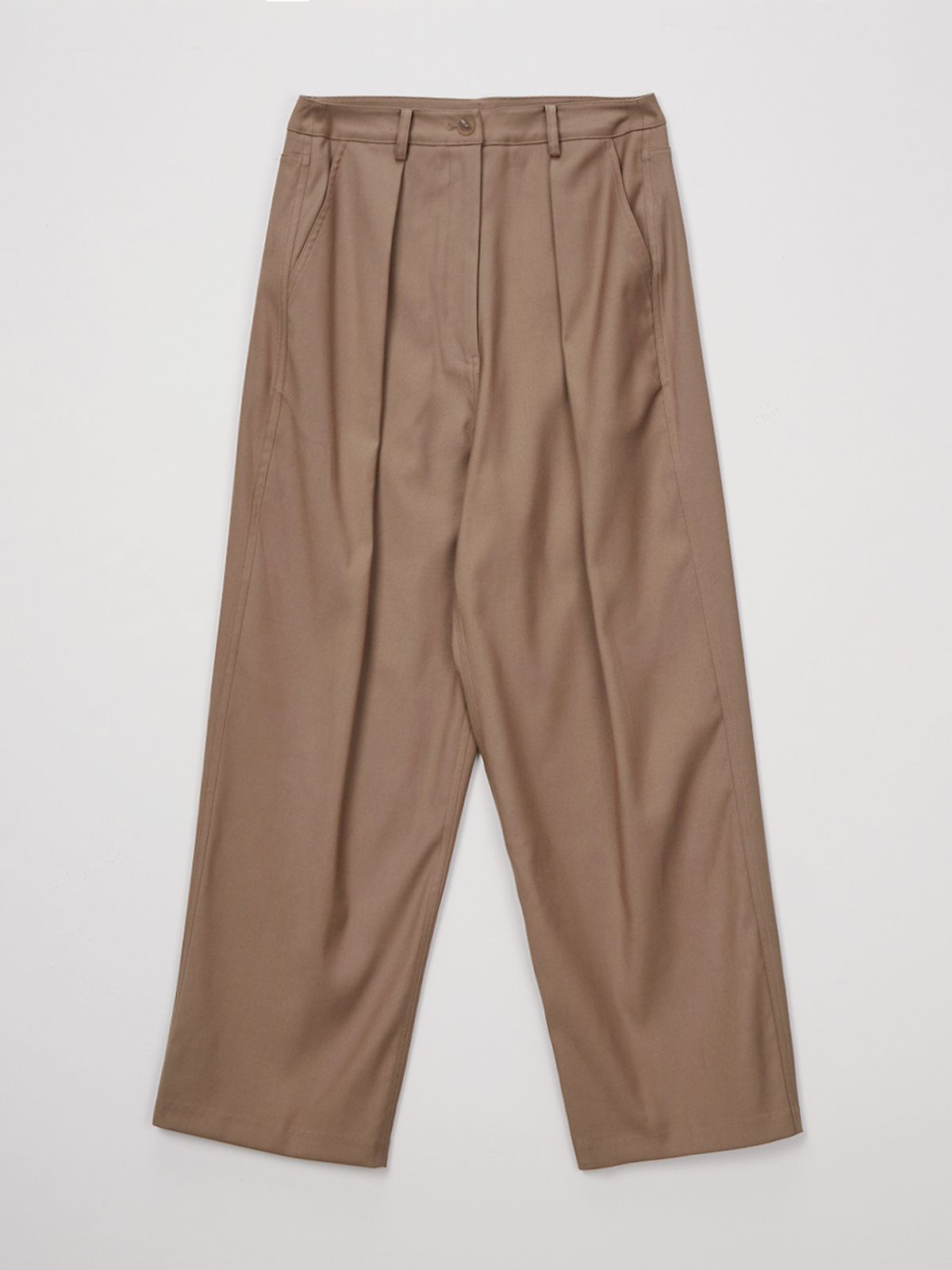셀리테일즈(CELITAILS) TWO TUCK WIDE PANTS_KHAKI BEIGE