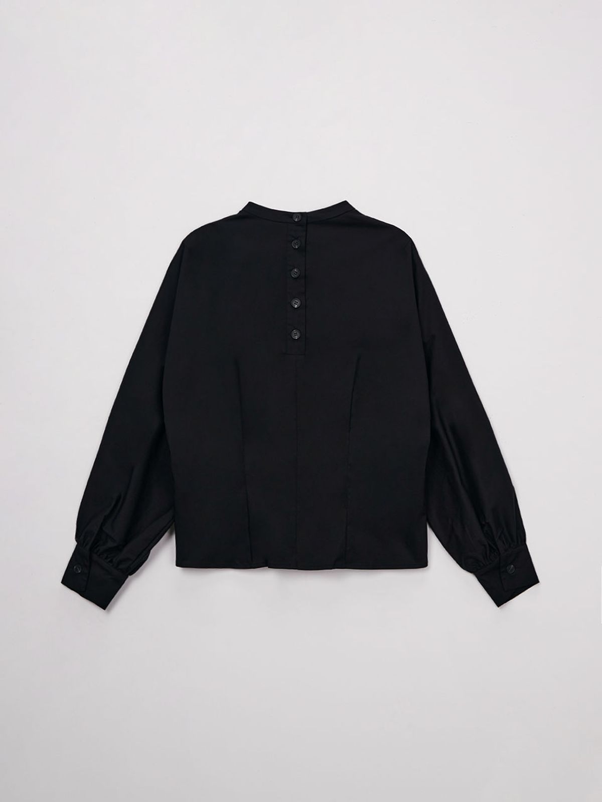 셀리테일즈(CELITAILS) HIGH NECK PUFF BLOUSE_STRONG BLACK