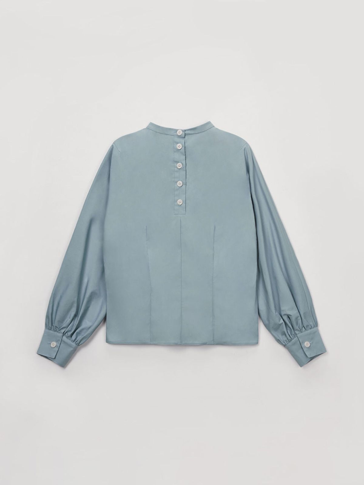 셀리테일즈(CELITAILS) HIGH NECK PUFF BLOUSE_SKY BLUE