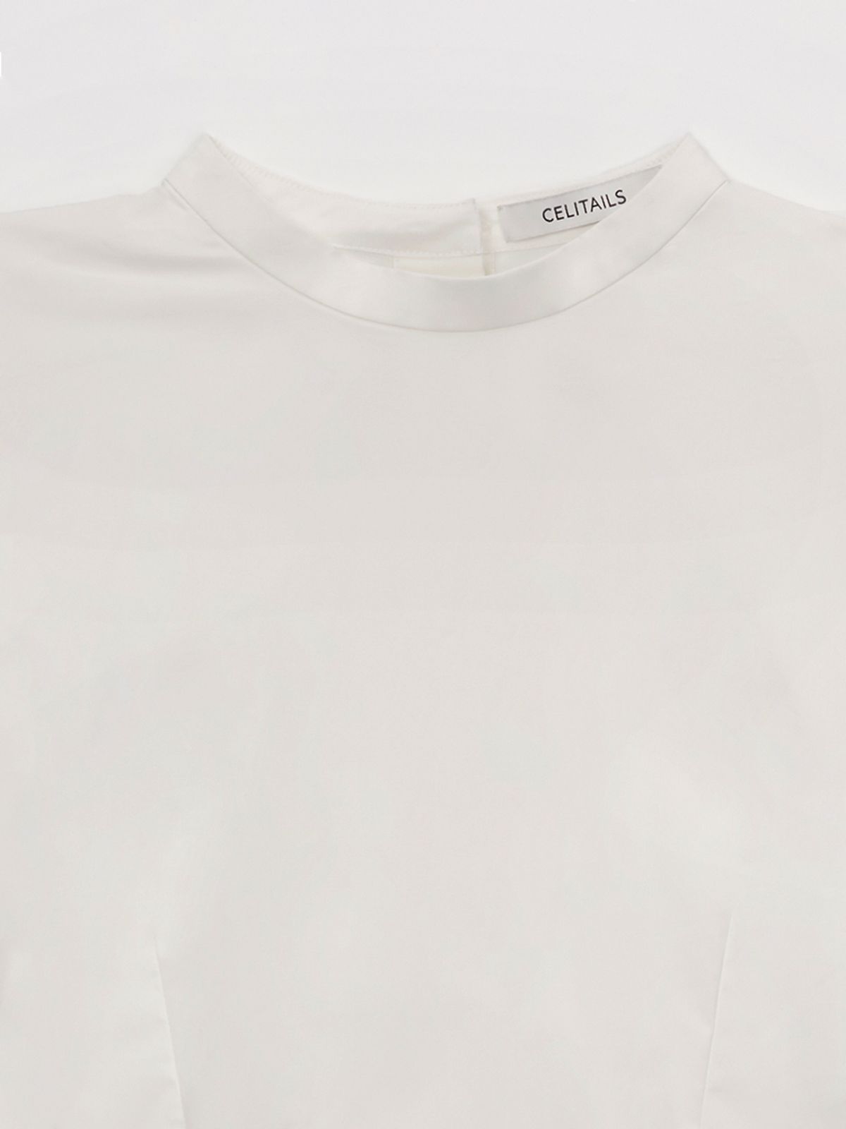 셀리테일즈(CELITAILS) HIGH NECK PUFF BLOUSE_IVORY