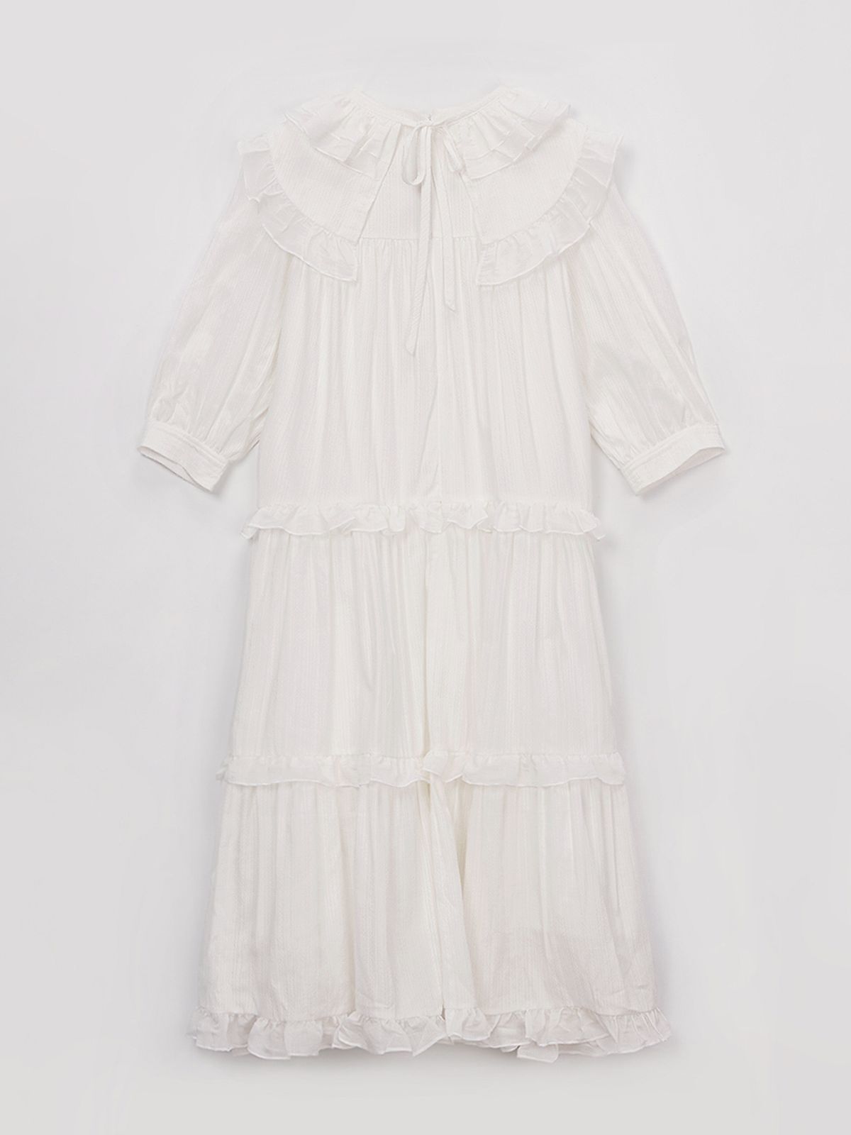 셀리테일즈(CELITAILS) DETACHABLE LACE CAPE DRESS_IVORY