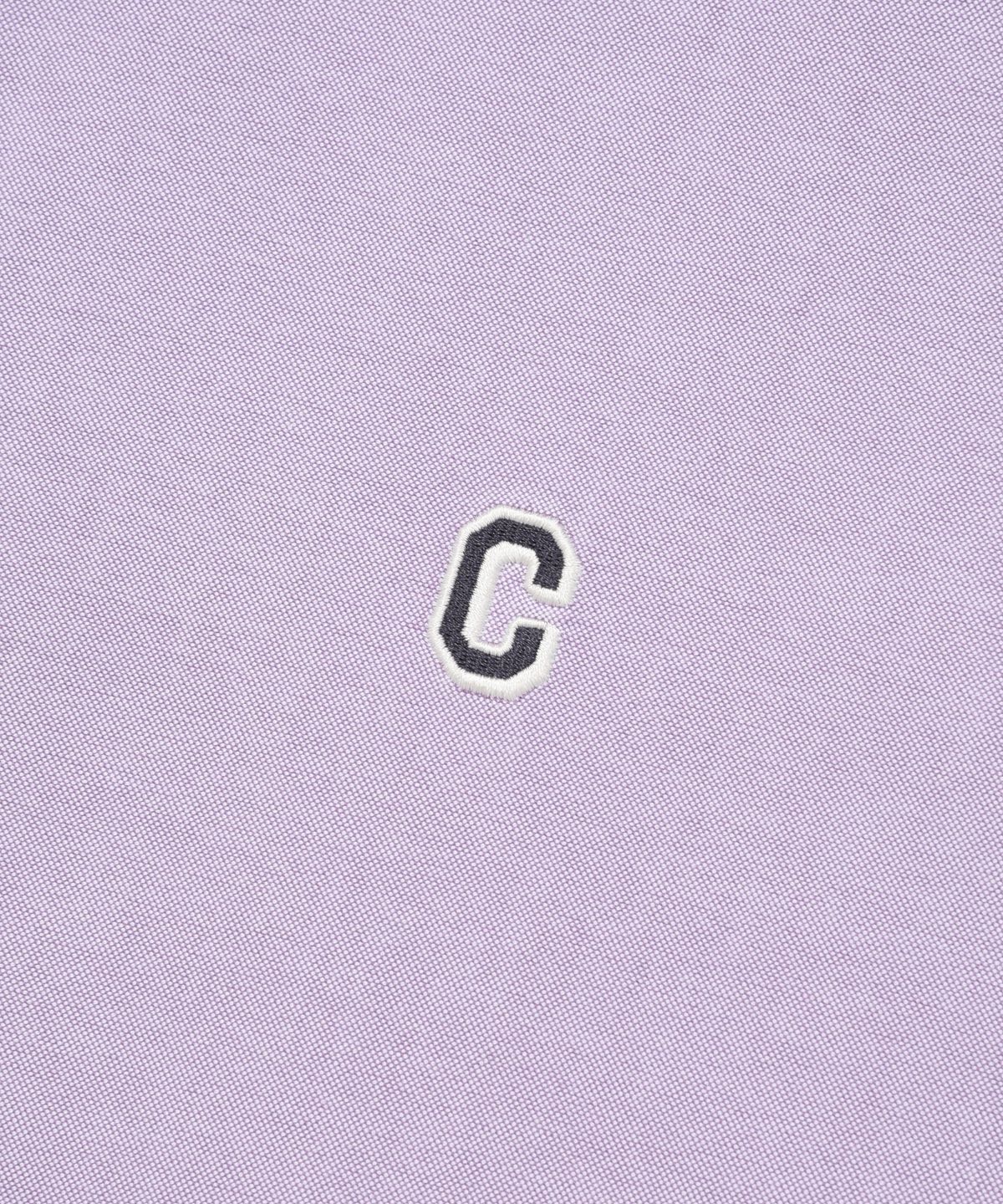 커버낫(COVERNAT) C 로고 옥스포드 하프 셔츠 퍼플