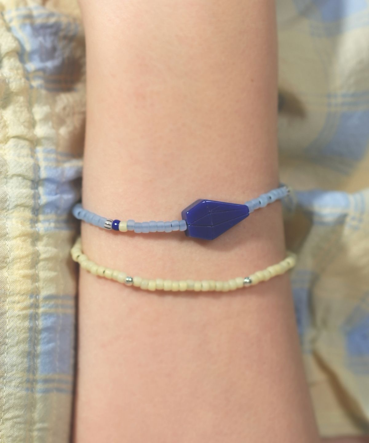 봉보(BONBEAU) Acrylic dia charm color beads Bracelet  아크릴 다이아 참 컬러 비즈 팔찌