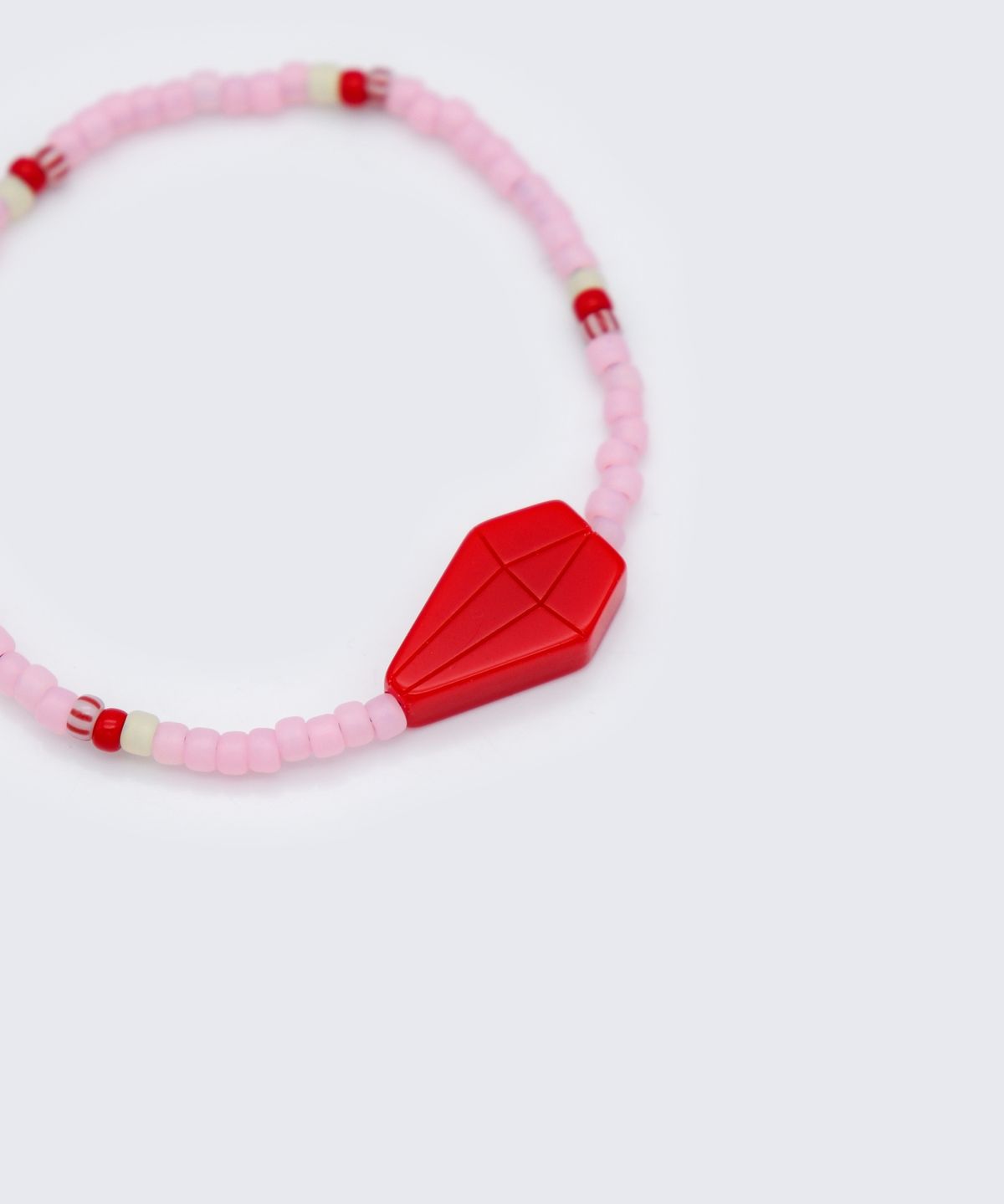 봉보(BONBEAU) Acrylic dia charm color beads Bracelet  아크릴 다이아 참 컬러 비즈 팔찌