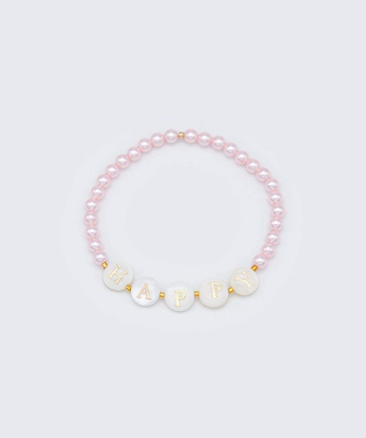 봉보(BONBEAU) Swarovski pearl initial gold beads Bracelet 자개 이니셜 스와로브스키 진주 비즈 팔찌