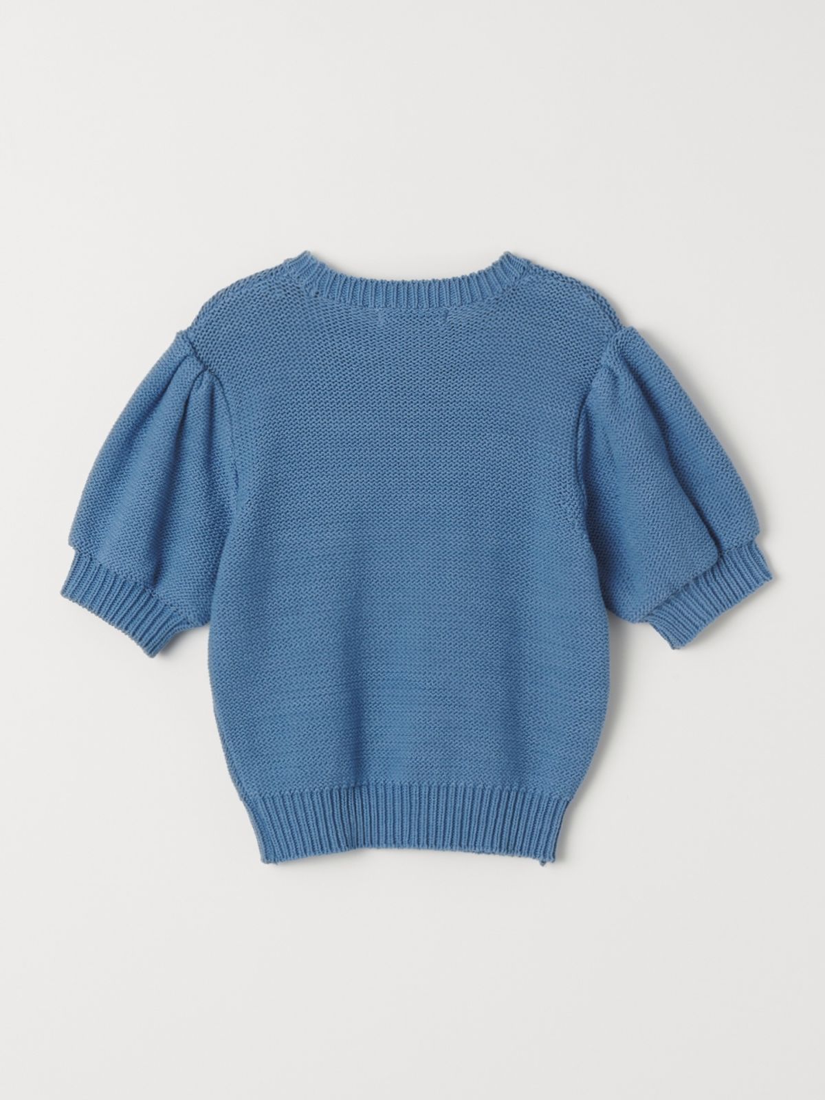 셀리테일즈(CELITAILS) PUFF CROP KNIT_BLUE