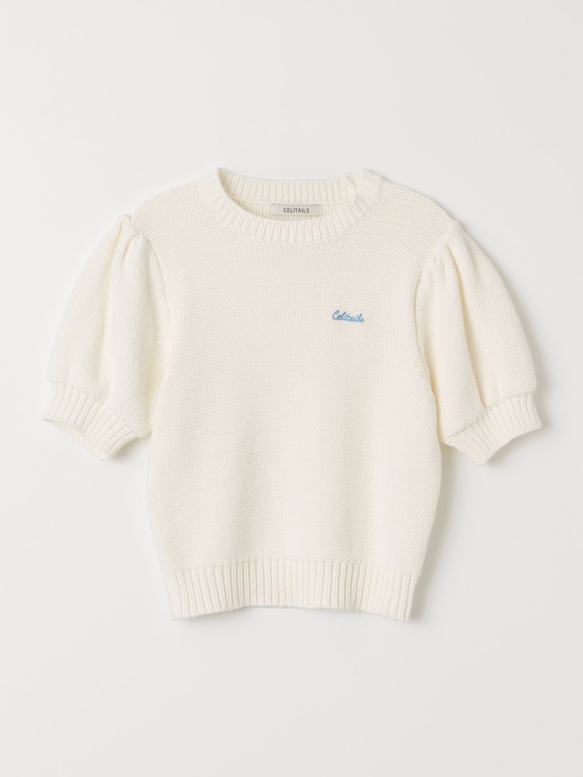 셀리테일즈(CELITAILS) PUFF CROP KNIT_IVORY