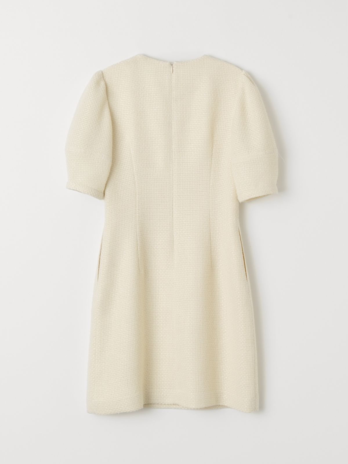 셀리테일즈(CELITAILS) PUFF TWEED DRESS_IVORY
