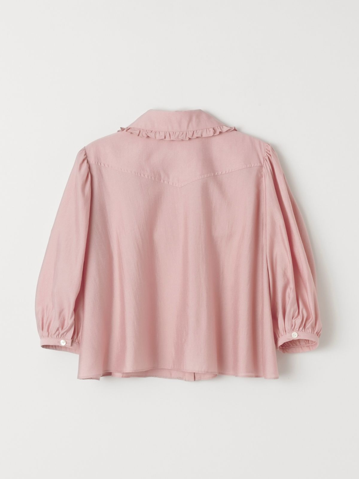 셀리테일즈(CELITAILS) FRILL CROP BLOUSE_PINK