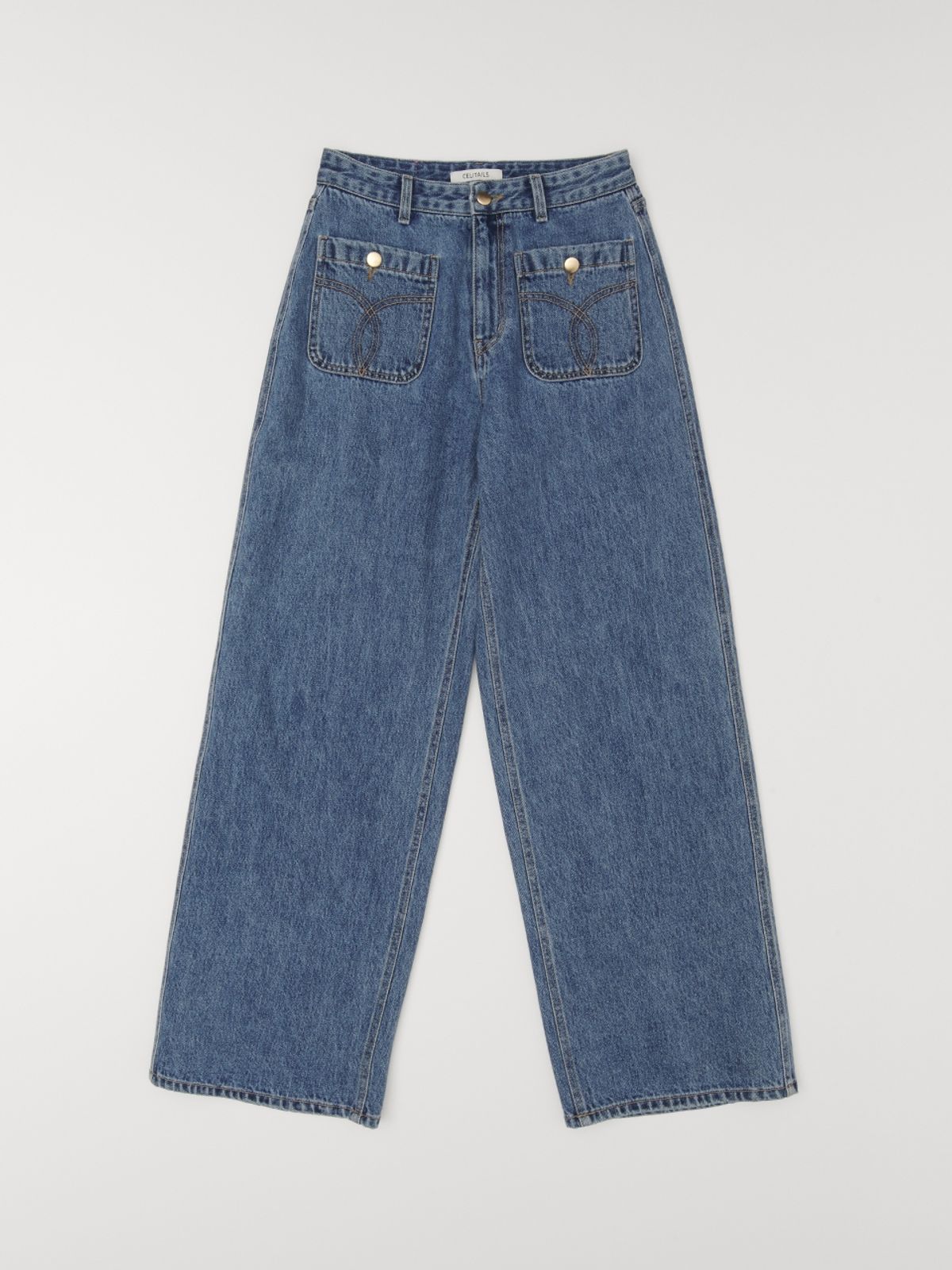 셀리테일즈(CELITAILS) POCKET WIDE DENIM PANTS_BLUE