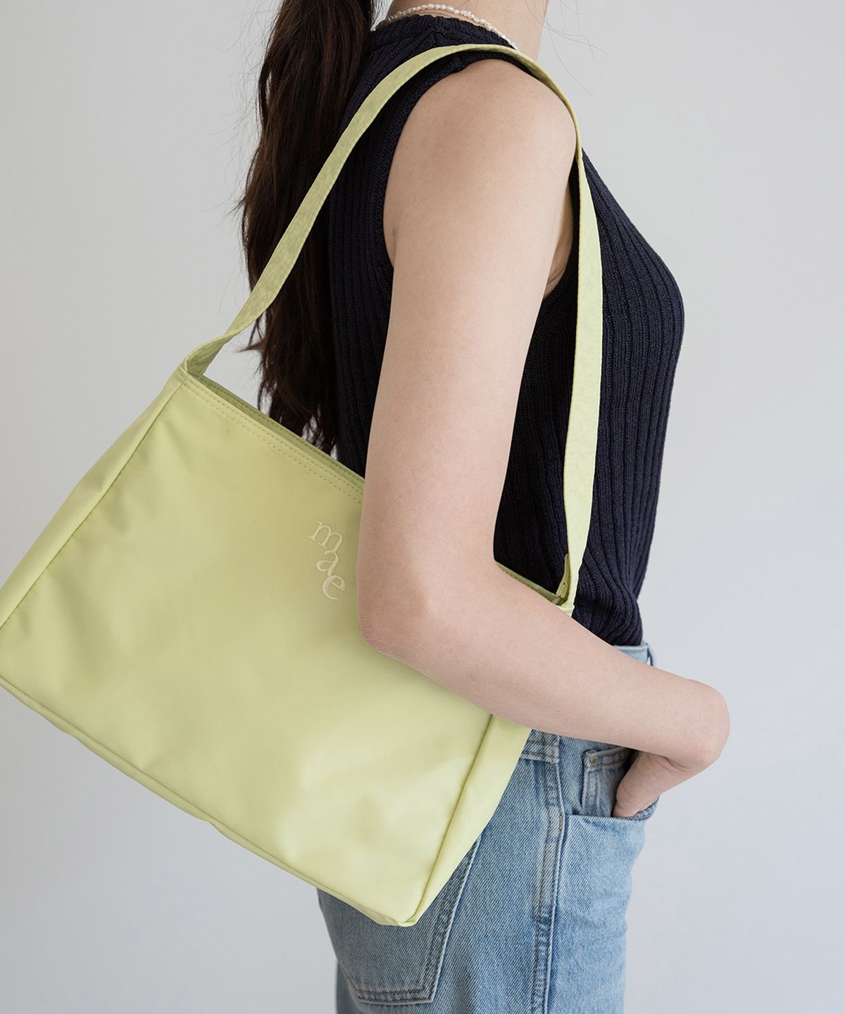 무쿠앤에보니(MUCU AND EBONY) Comfy Bag _ Lime