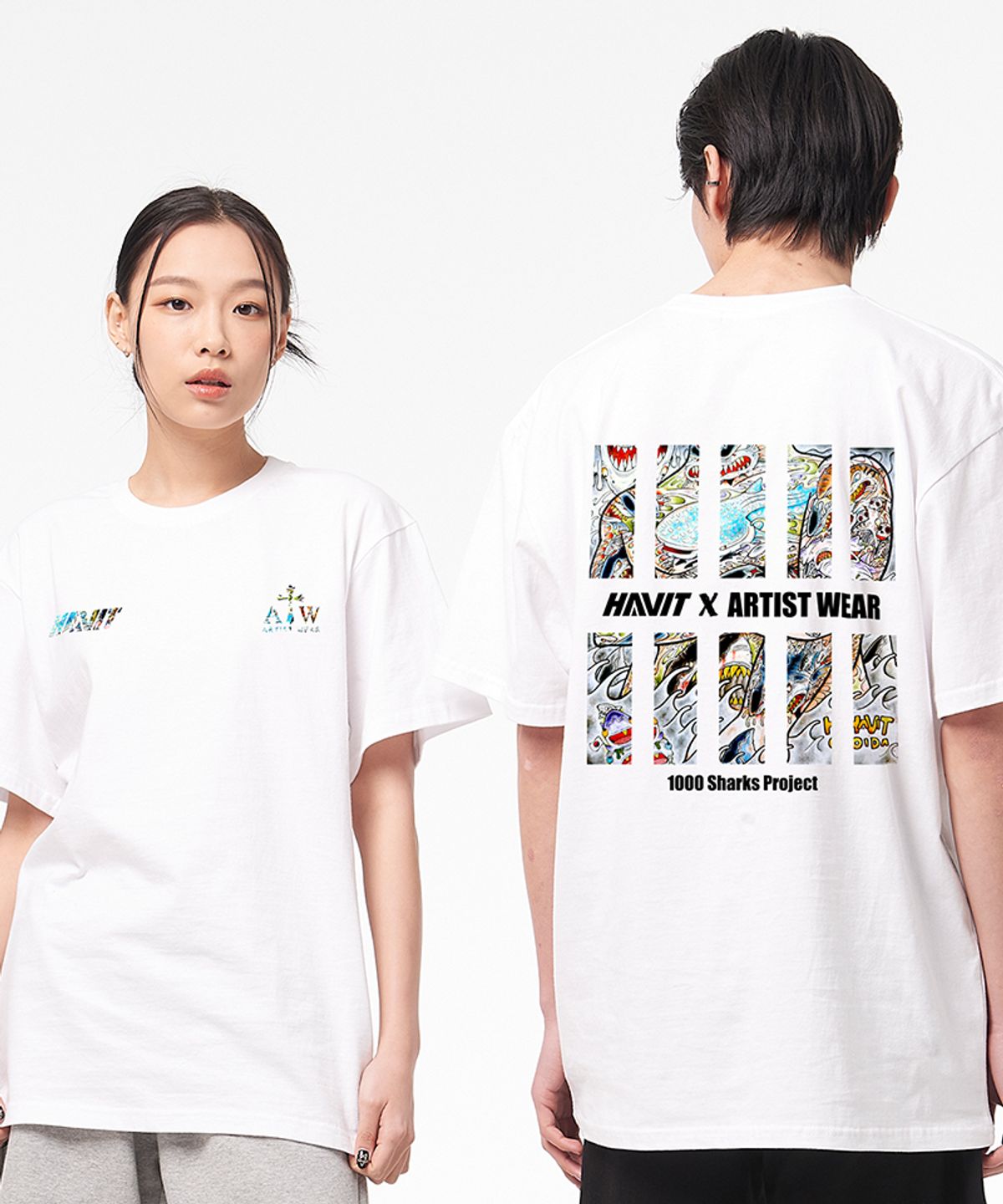 아티스트웨어(ARTISTWEAR) [ATW X 해빗] 샤크프로젝트 반팔티