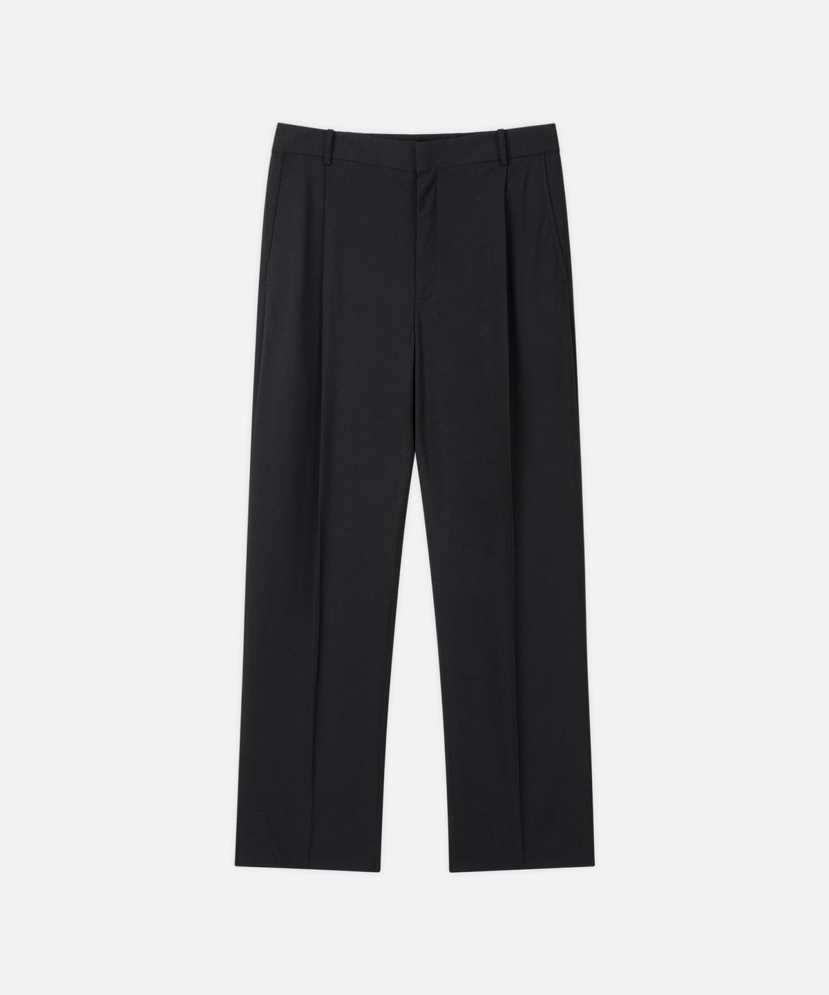 드로우핏(DRAW FIT) 원턱 밴딩 린넨 테이퍼드 슬랙스 [BLACK]