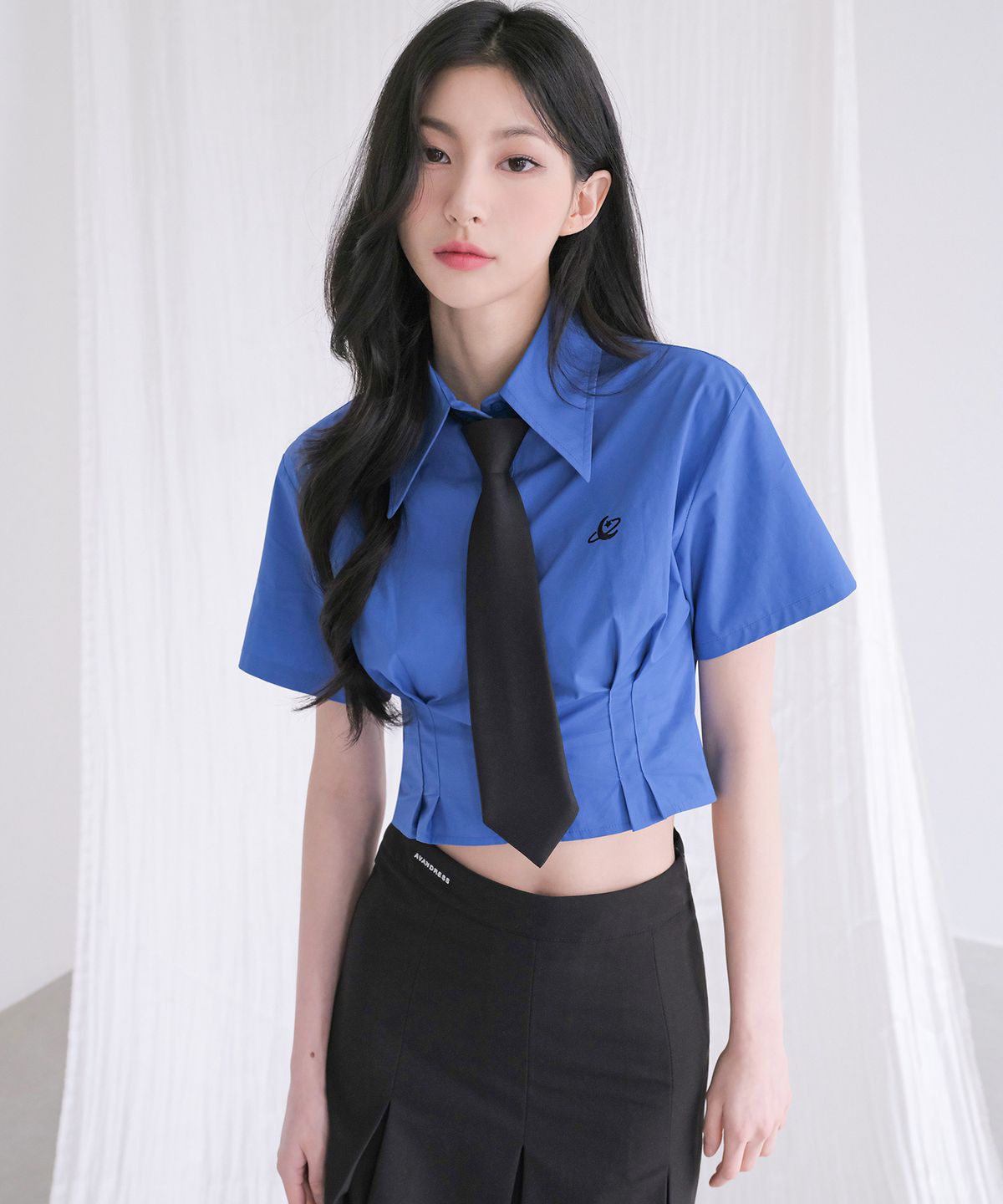 어반드레스(AVANDRESS) Ailey crop shortsleeve shirt - 4COL