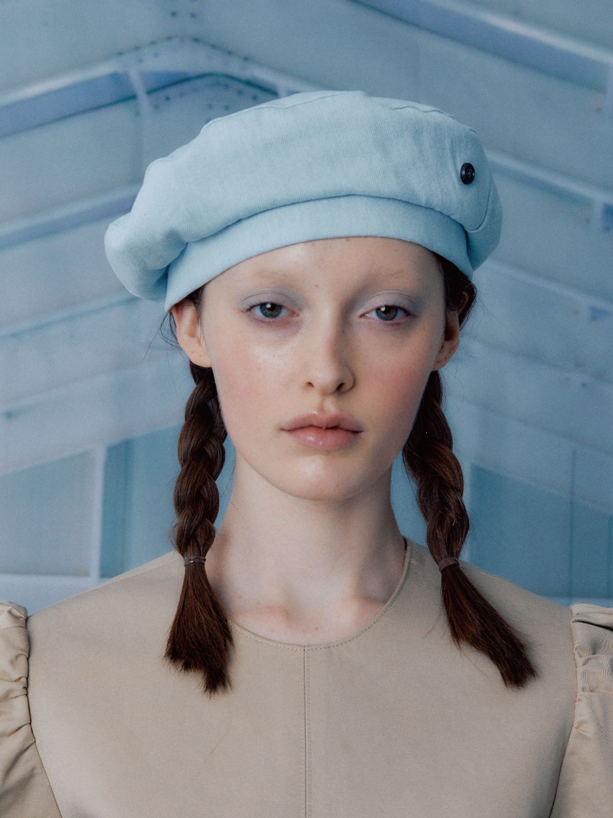 포에지담(POESIEDAME) DENIM BERET IN LIGHT BLUE