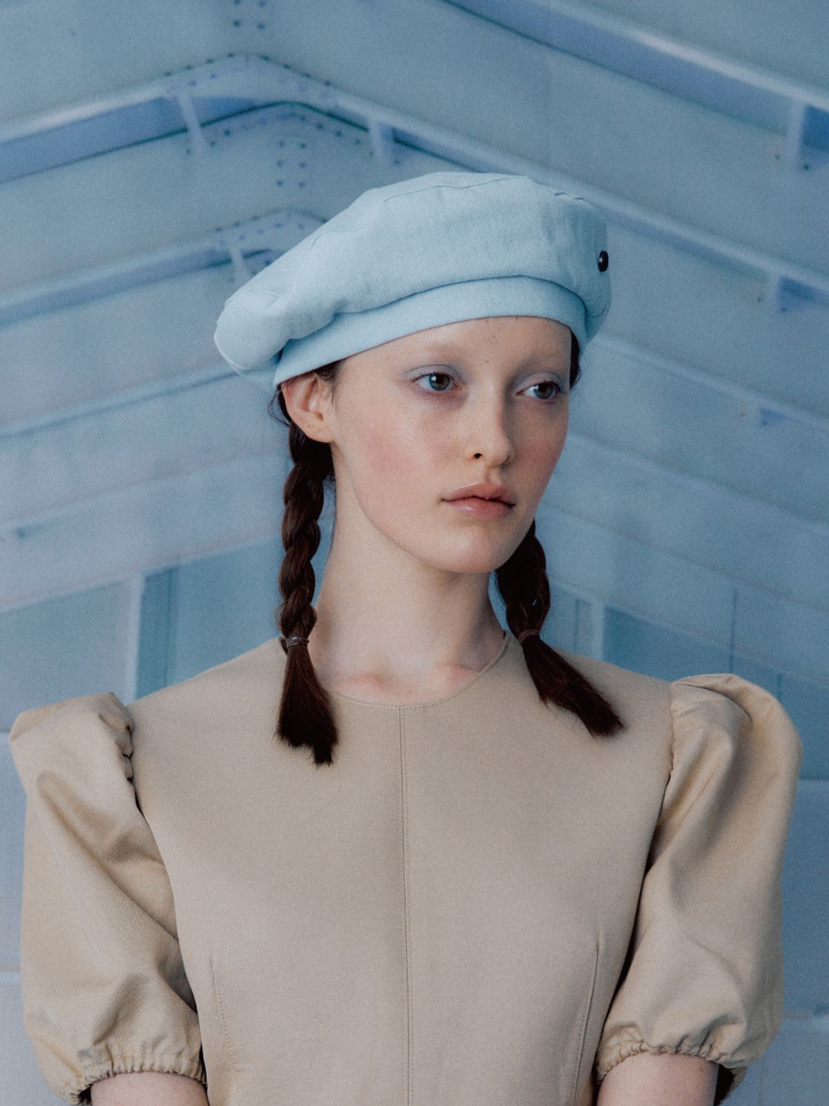 포에지담(POESIEDAME) DENIM BERET IN LIGHT BLUE