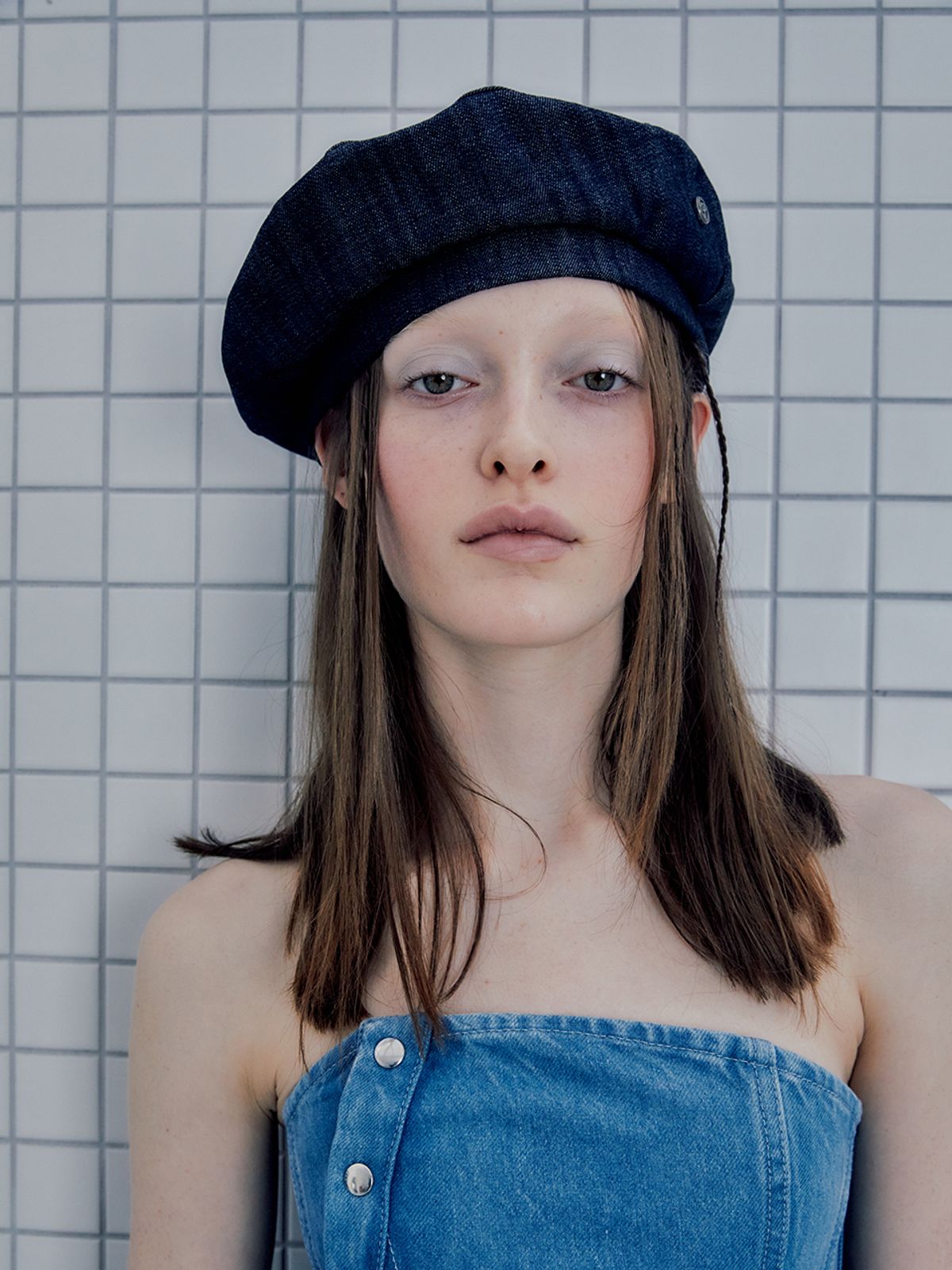 포에지담(POESIEDAME) DENIM BERET IN RAW INDIGO