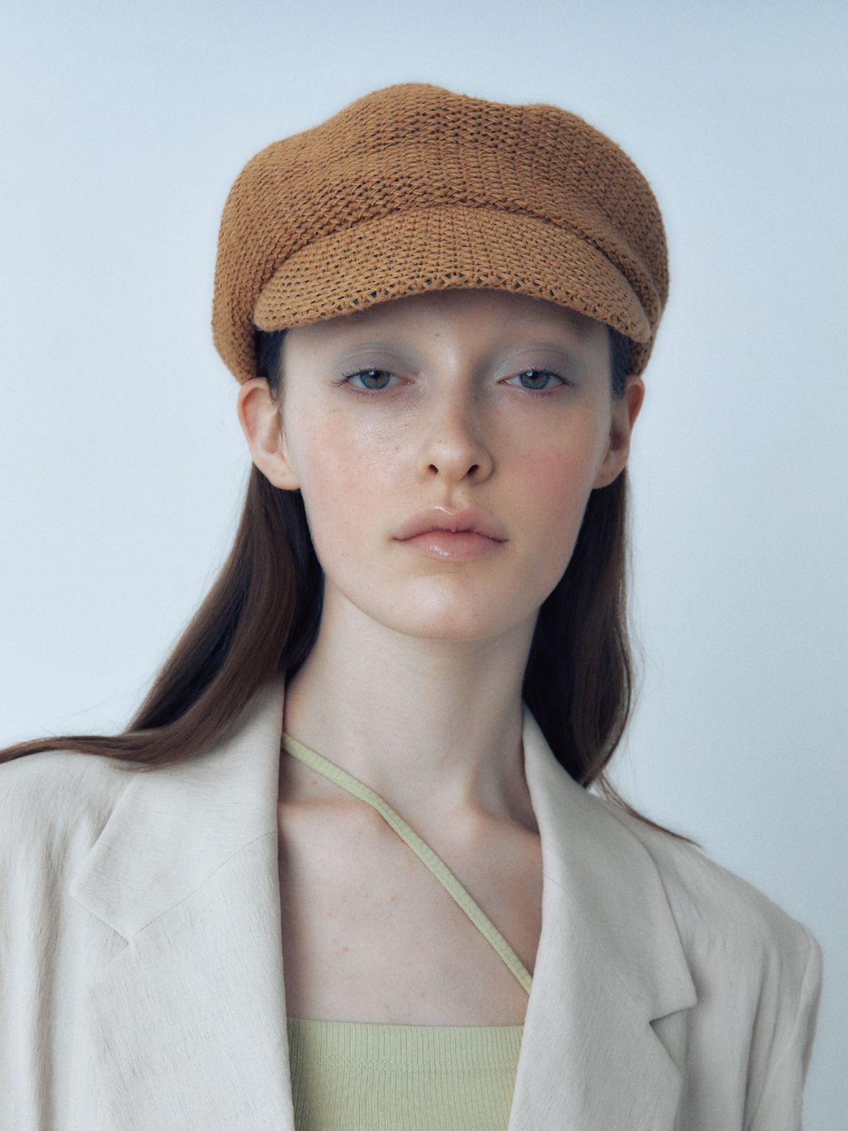 포에지담(POESIEDAME) STRAW MARGOT HAT IN BROWN