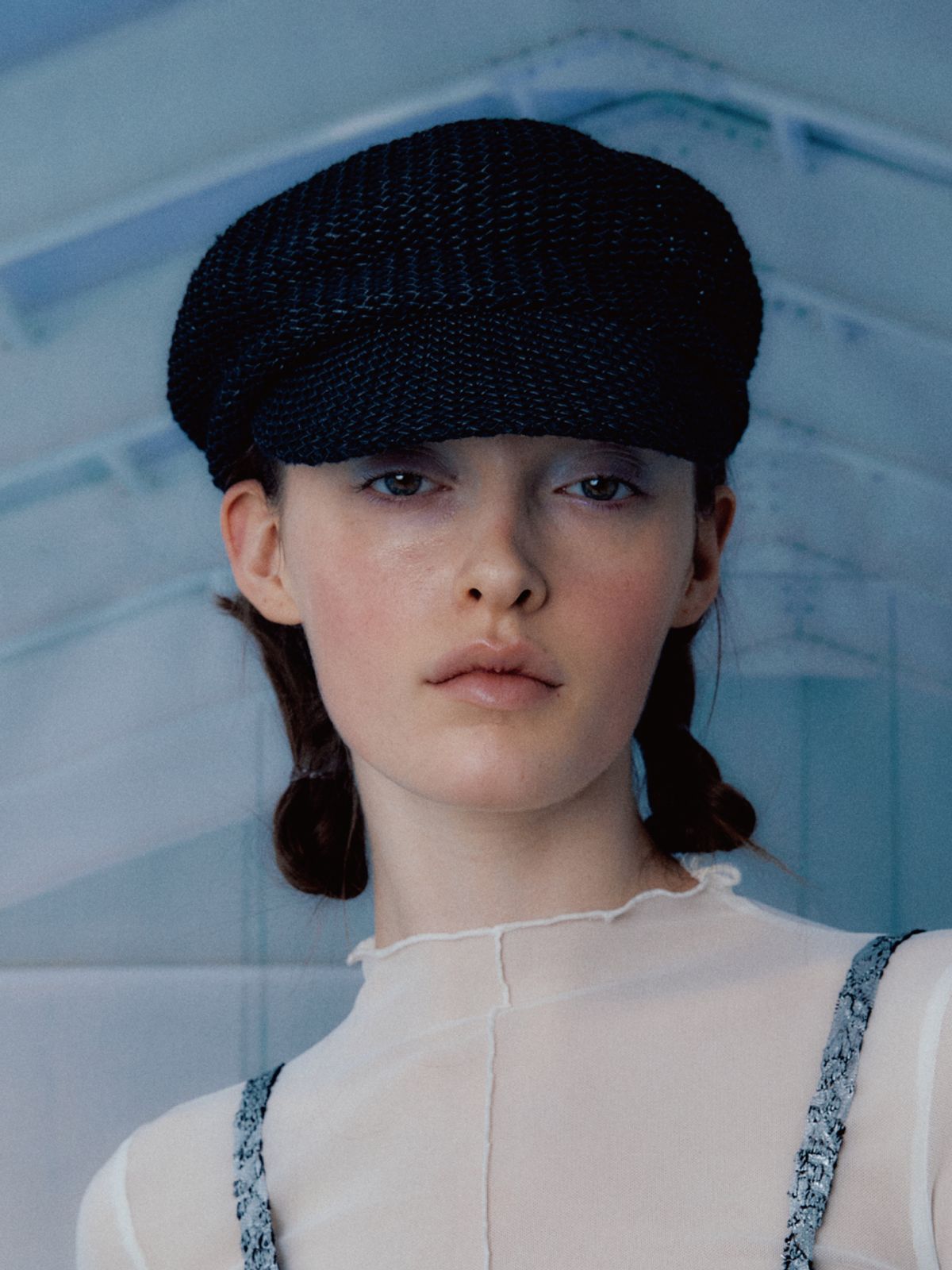 포에지담(POESIEDAME) STRAW MARGOT HAT IN BLACK