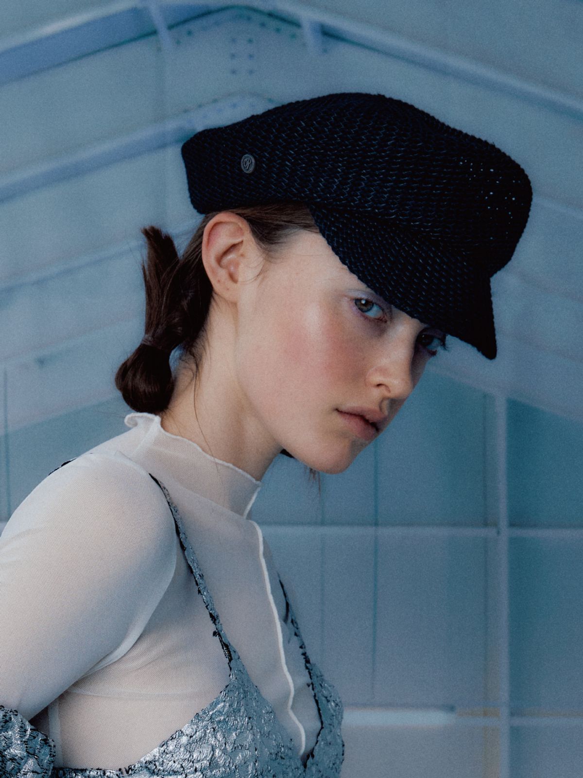 포에지담(POESIEDAME) STRAW MARGOT HAT IN BLACK
