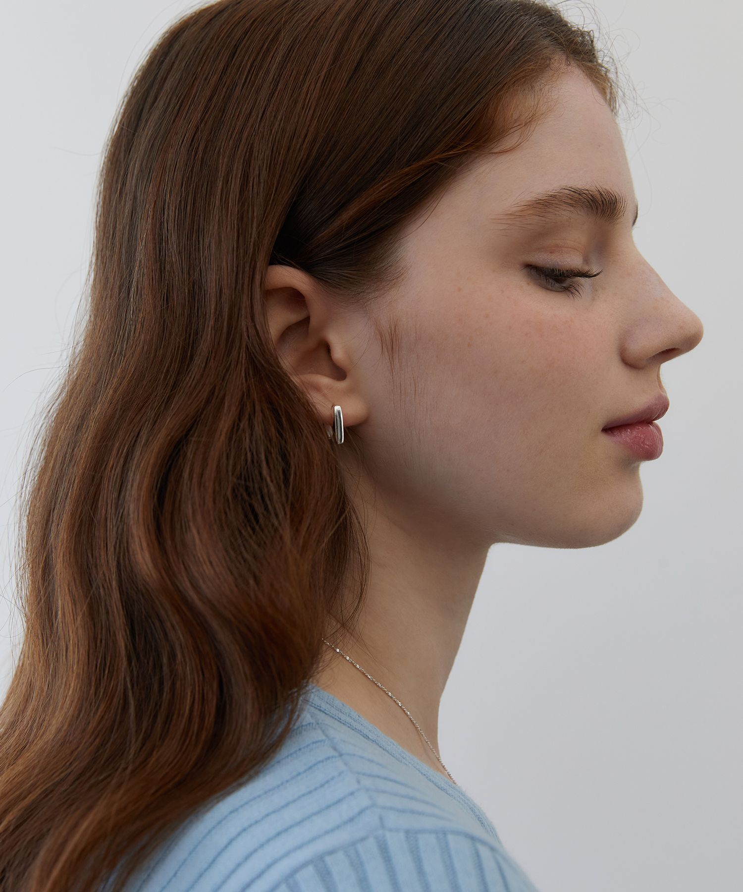 MUSINSA | TATIANA (Silver 925) TD Square Hoop Earrings EC1977