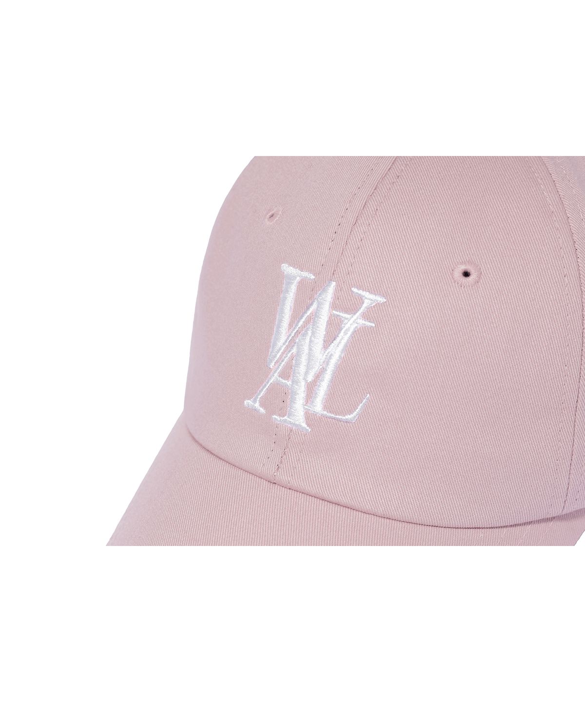우알롱(WOOALONG) Deep signature logo ball cap - PINK