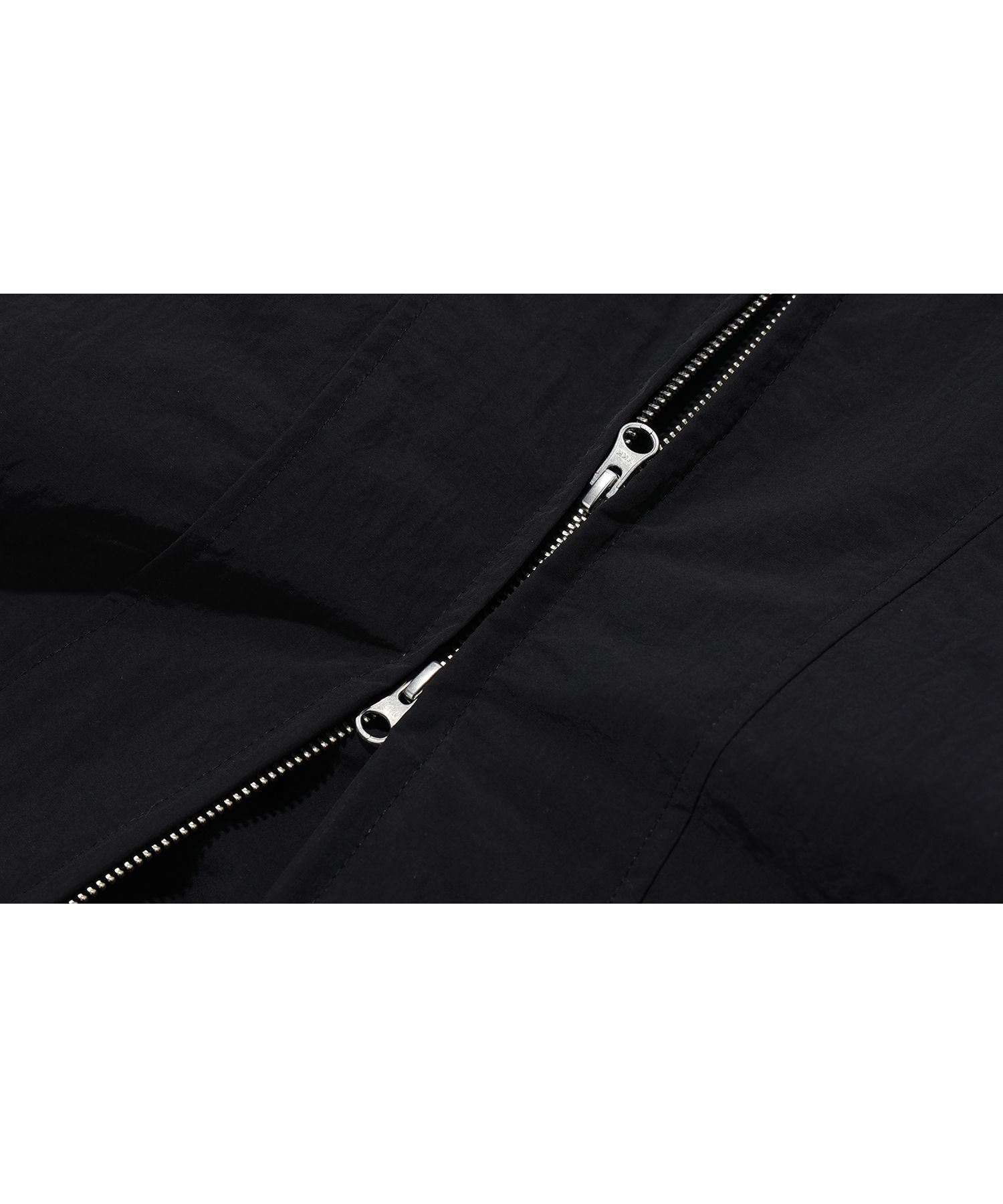 [WOOALONG]★Signature semi-over fit nylon blouson MUSINSA | WOOALONG Signature semi-over fit nylon blouson - BLACK