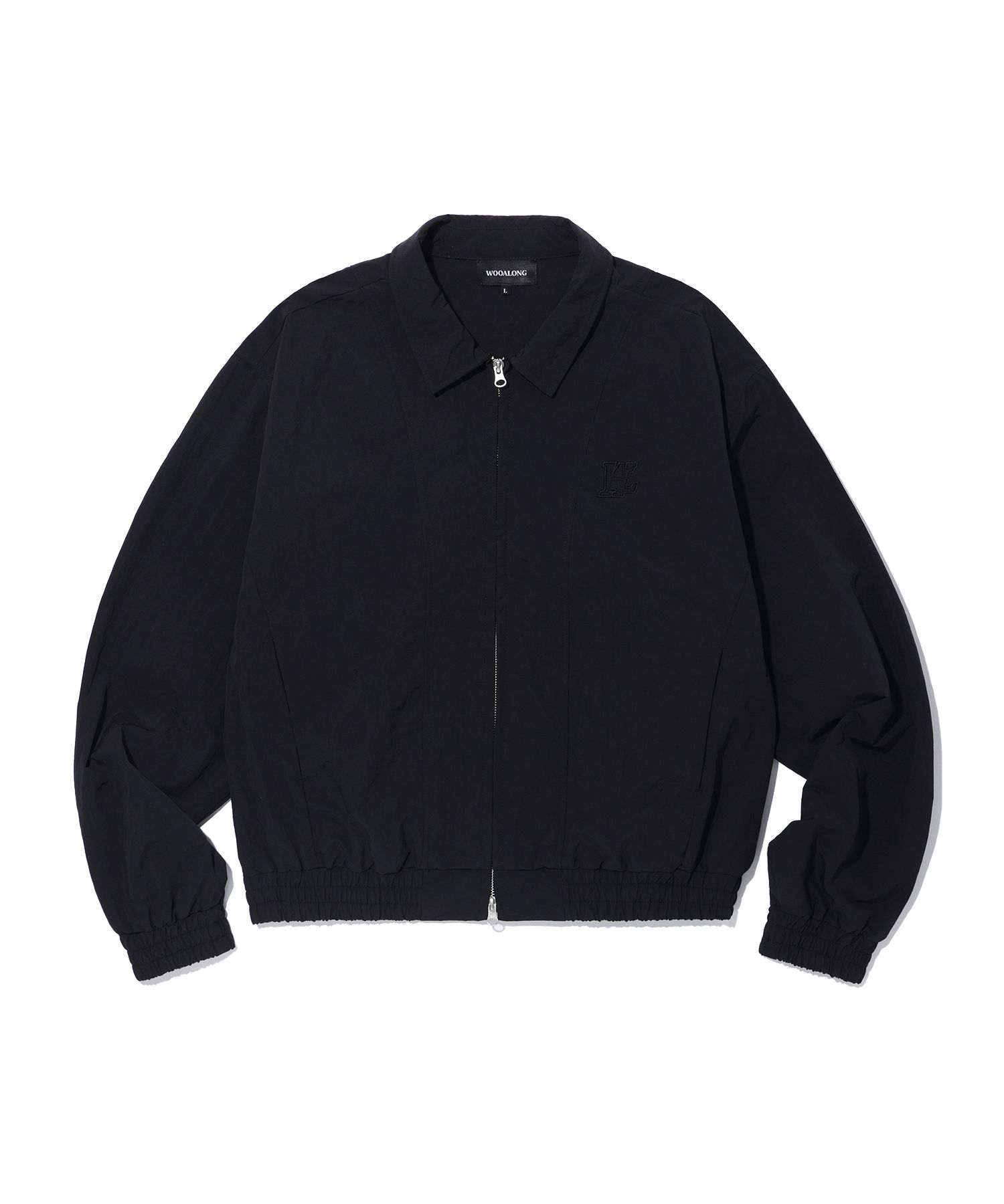 ブルゾン WOOALONG Signature semiover fit nylon blouson BLACK CF1WJP2 MUSINSA公式 | WOOALONG Signature semi-over fit nylon blouson