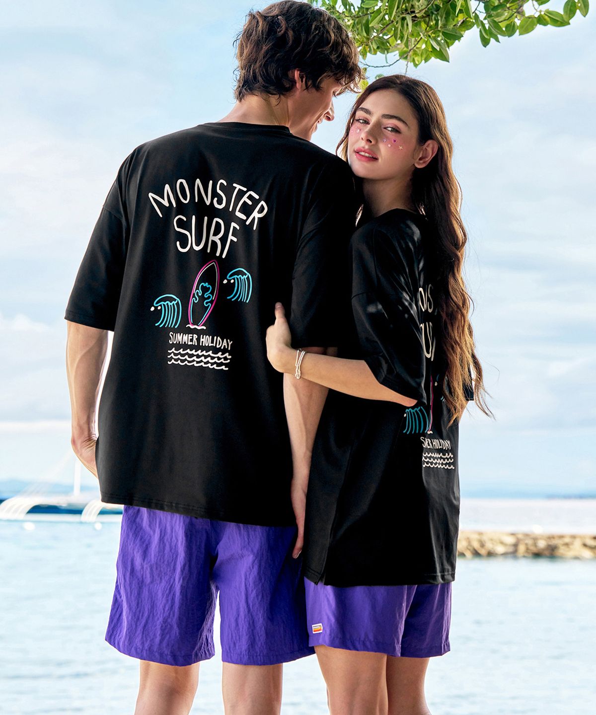 블랙몬스터핏(BLACK MONSTER FIT) 워셔 쿨링 우븐 쇼츠 (PURPLE) / BM220827