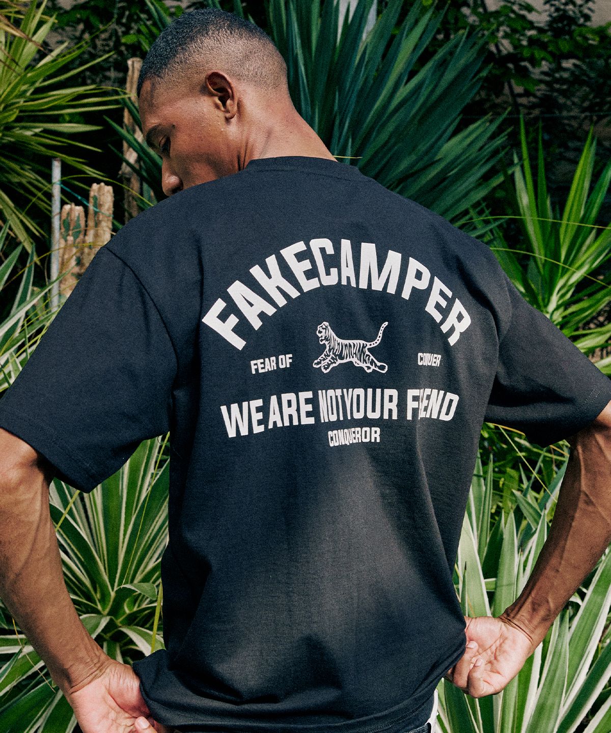 페이크캠퍼(FAKE CAMPER) 타이거 오리지널 빈티지 반팔티셔츠 [BLACK]