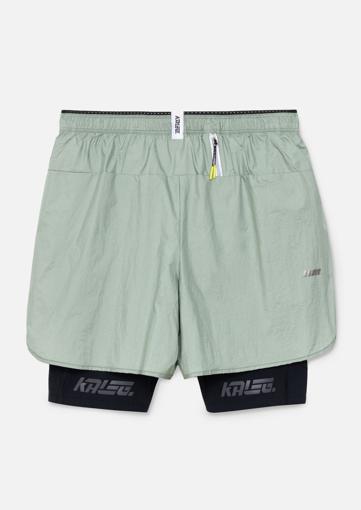 칼렉(KALEG) MENS METALIGHT 2IN1 SHORTS (4)_SOFT GREEN