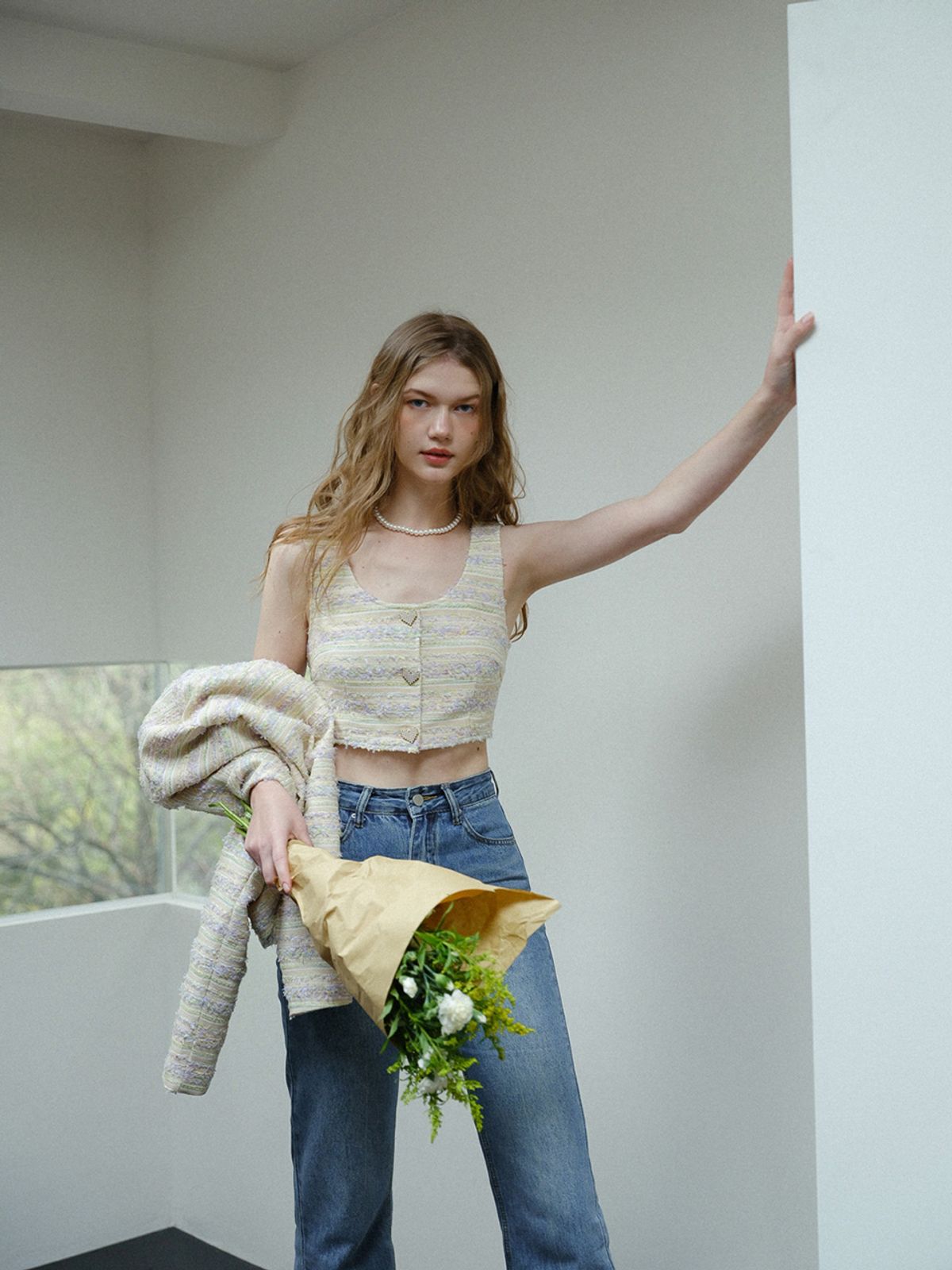 던드롭(DUNDROP) DD_Pastel heart sleeveless top