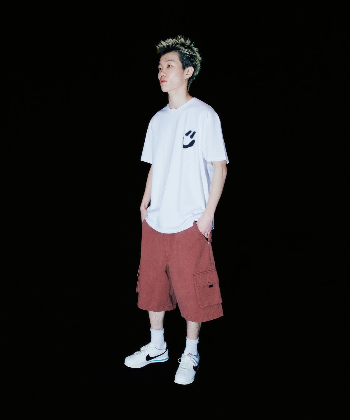 이스트쿤스트(ISTKUNST) BLUR SMILEY BALL TEE_WHITE(IK2EMMT502A)