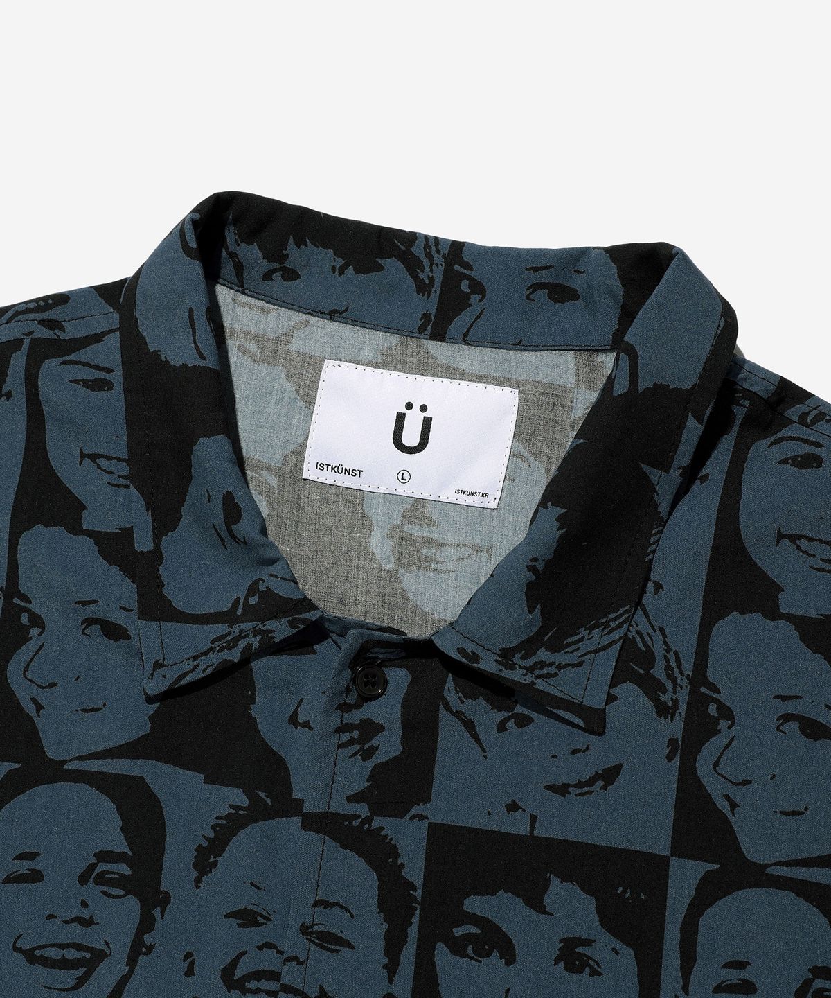 이스트쿤스트(ISTKUNST) SMILEY FACE HALF SHIRTS_BLACK(IK2DMMW361A)