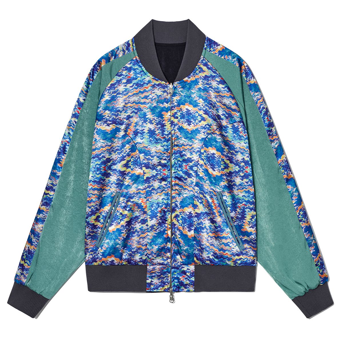 조거쉬(JOEGUSH) Psychedelic Blouson (Navy/Olive)