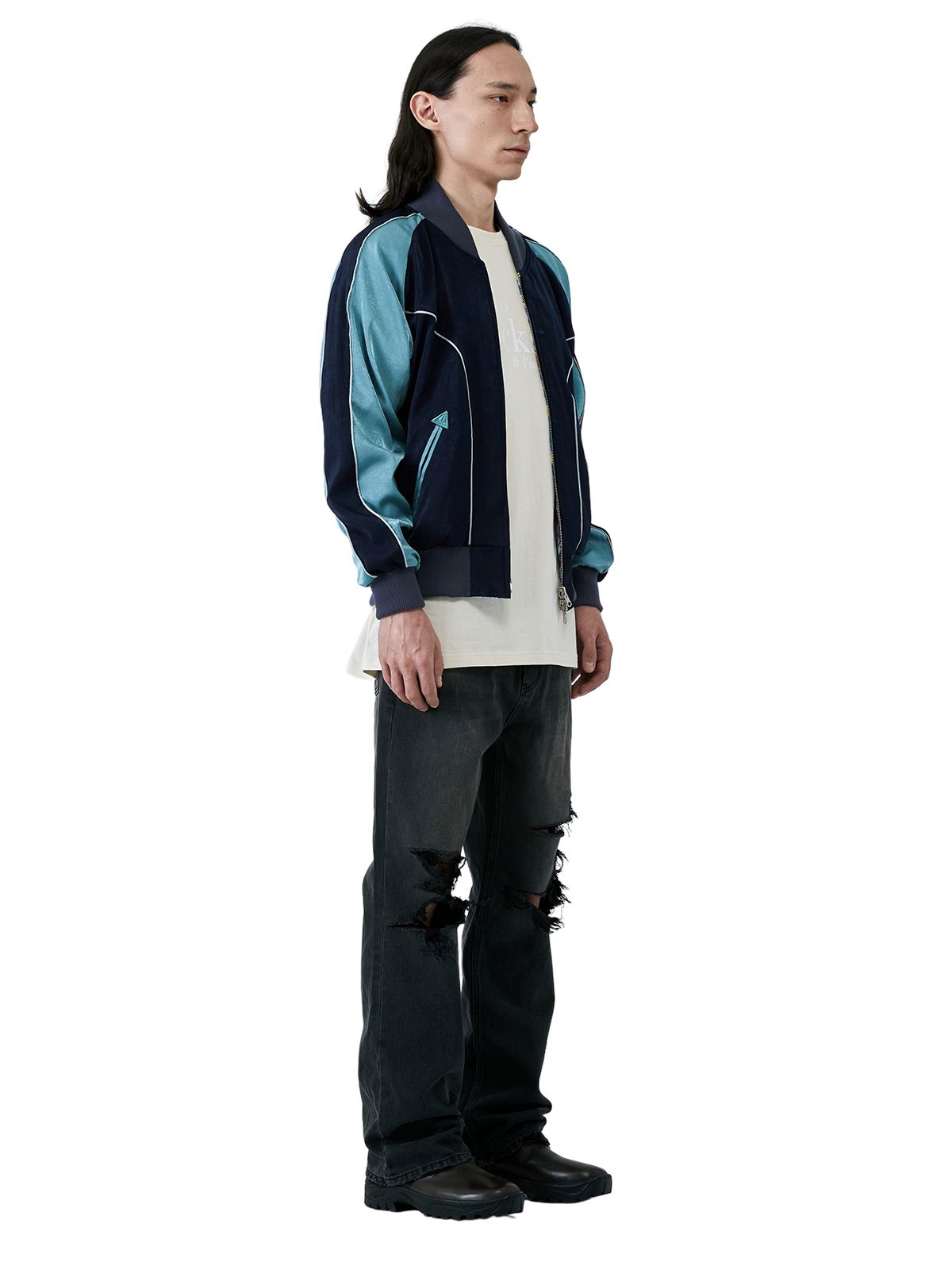 조거쉬(JOEGUSH) Psychedelic Blouson (Navy/Olive)