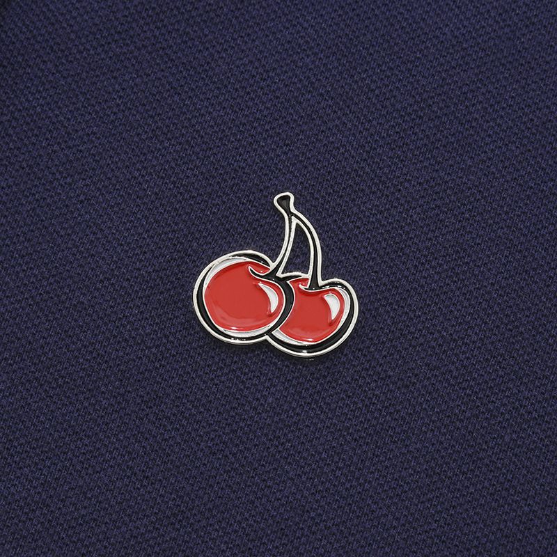 MUSINSA | KIRSH Small Cherry Flare Pique Dress [Navy]