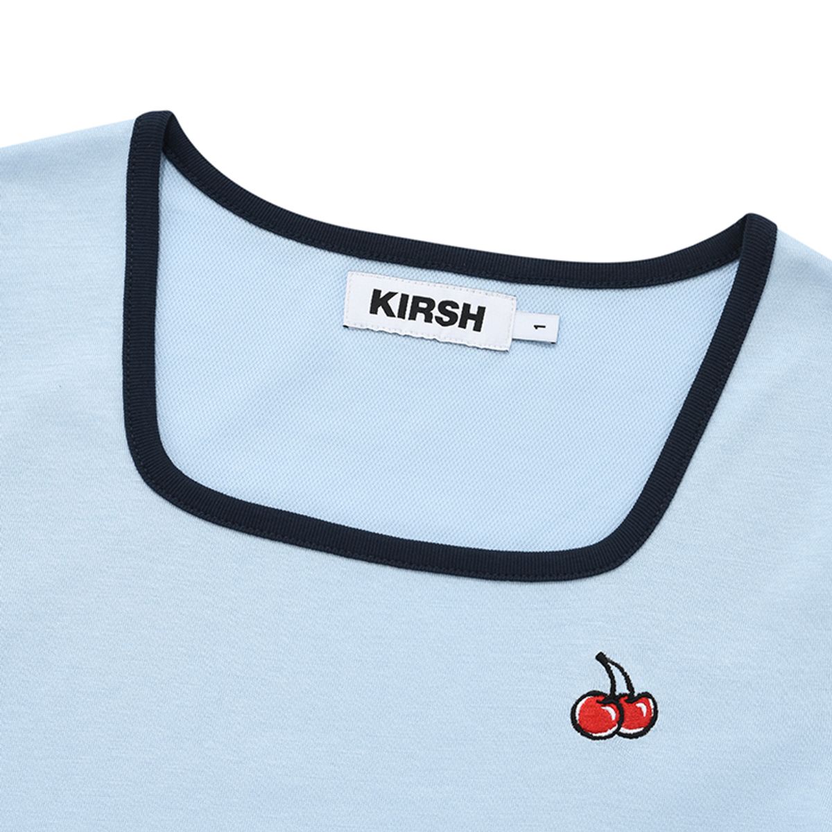 키르시(KIRSH) 스몰 체리 스퀘어넥 드레스 [스카이]