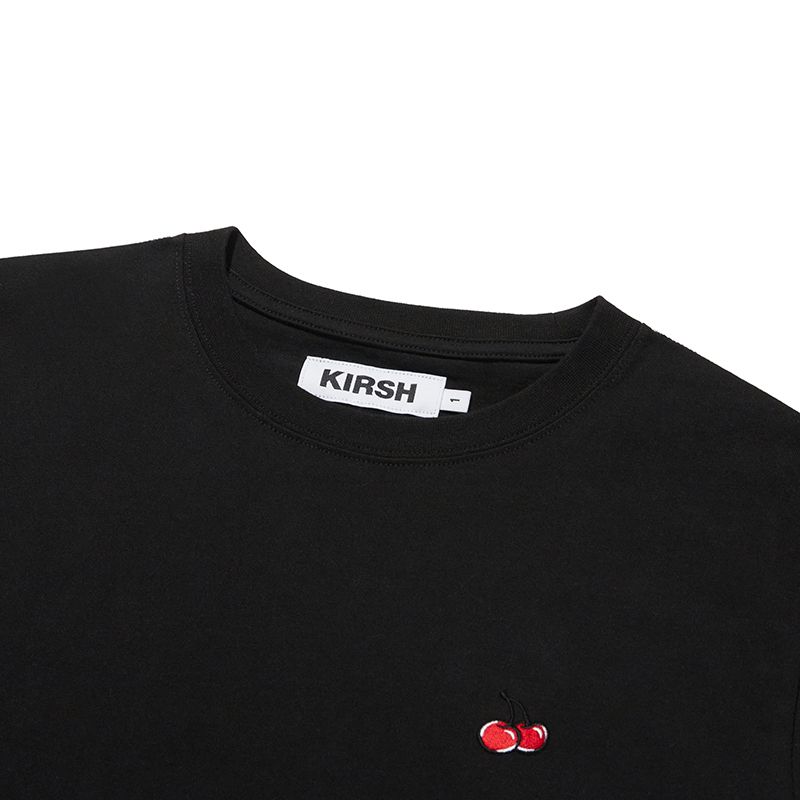 Tシャツ・カットソー KIRSH Small Cherry Standard T-Shirt Black KIRSH Small Cherry Standard Tee Shirt Black | Basic Tees for