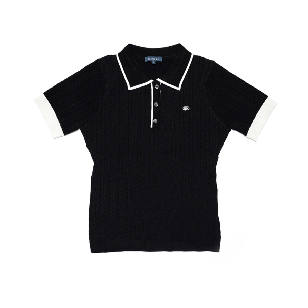 트리메르(TRIMERE) 쿨케이블 티핑 니트 폴로 (BLACK)