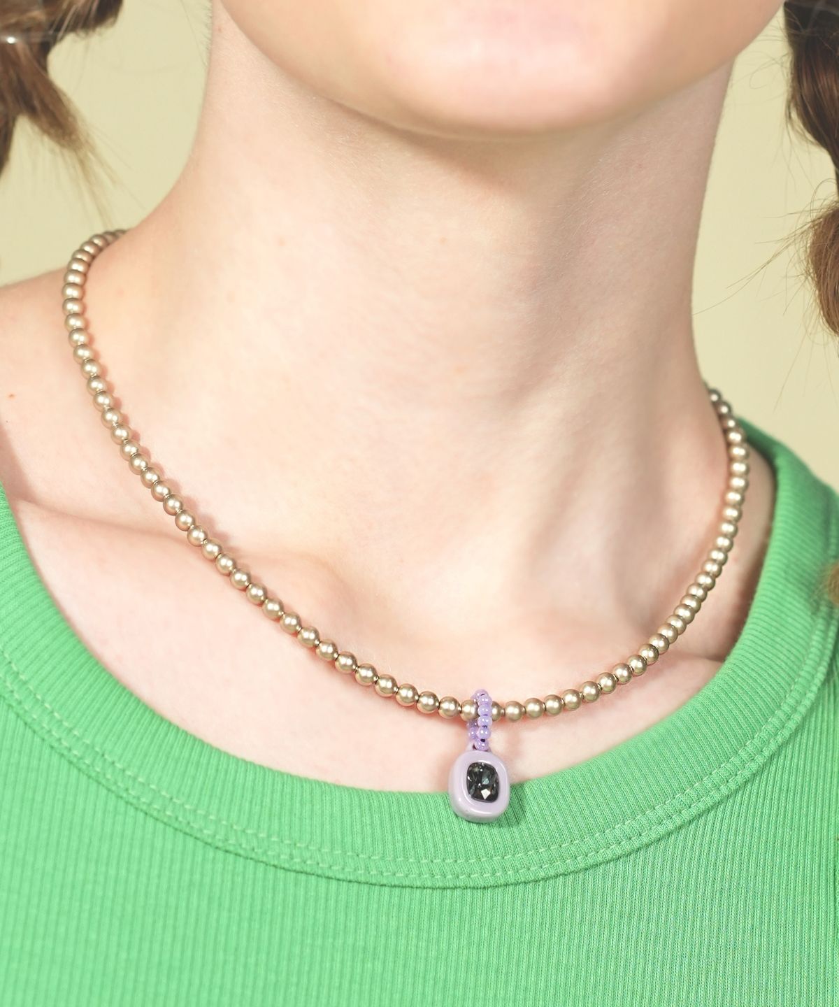 봉보(BONBEAU) Shining 4mm swarovski pearl Necklace 샤이닝 스와로브스키 진주 목걸이 4mm